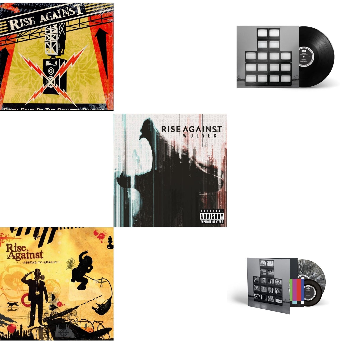 Rise Against - Siren Song Of Counter Culture & Appeal To Reason & Wolves (Magenta LP Vinyl) & Nowhere Generation & Nowhere Generation (Black & White Smoke LP Vinyl/7Inch Single) (Deluxe)