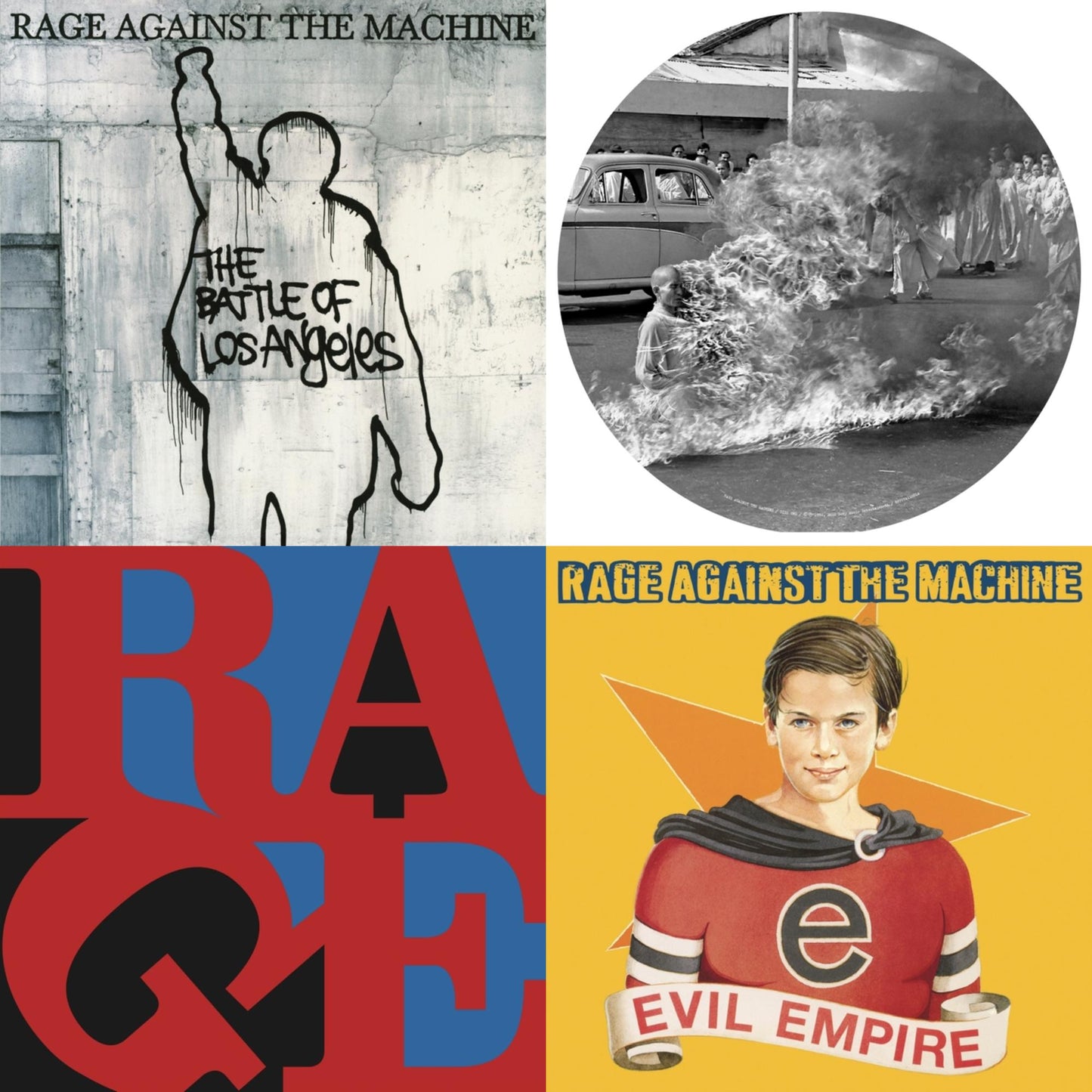 Rage Against The Machine - Battle Of Los Angeles (180G LP Vinyl) & Rage Against The Machine (X) (Picture Disc) & Renegades (180G LP Vinyl) & Evil Empire (Pa) (180G)