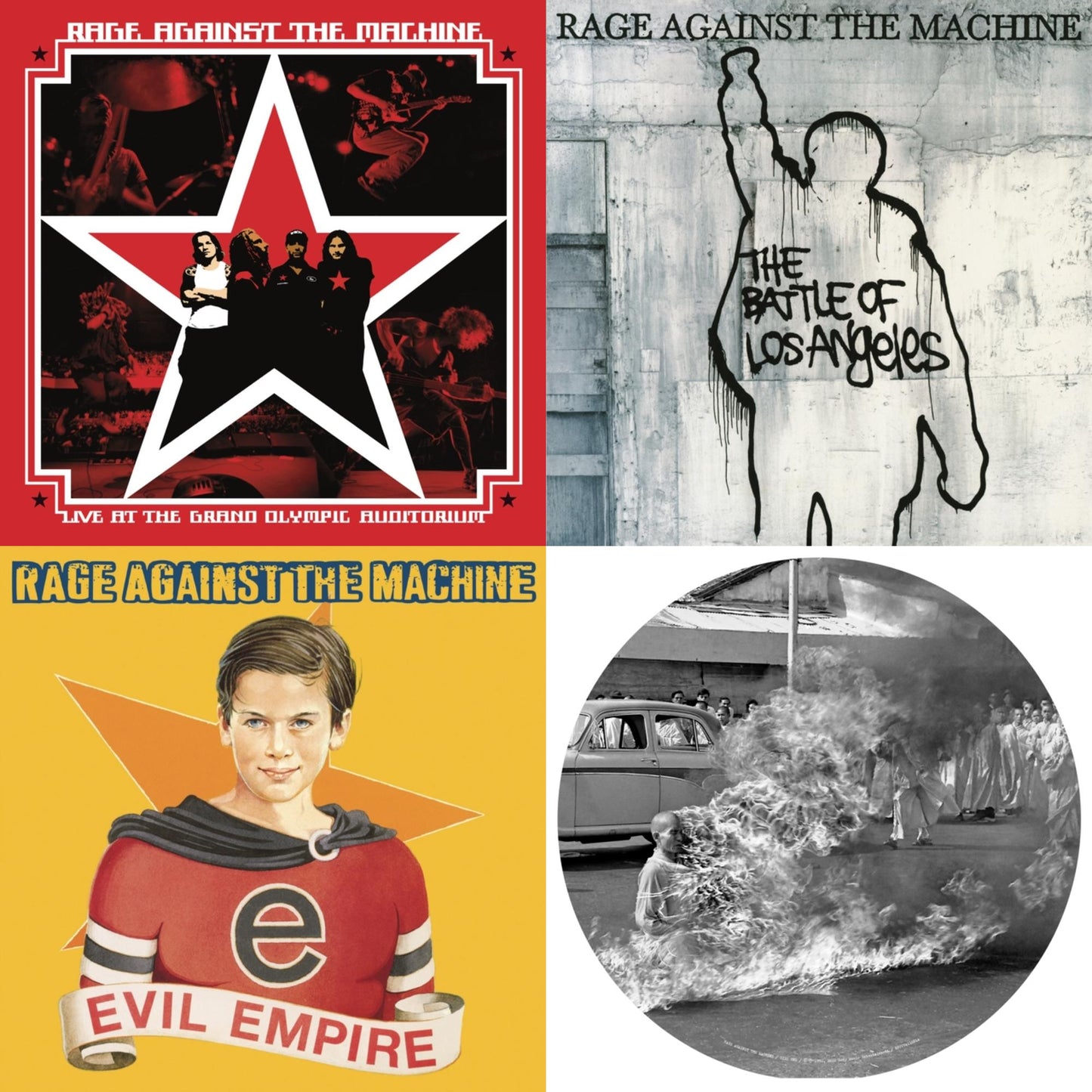 Rage Against The Machine - Live At The Grand Olympic Auditorium (2LP/180G Vinyl) & Battle Of Los Angeles (180G LP Vinyl) & Evil Empire (Pa) (180G) & Rage Against The Machine (X) (Picture Disc)