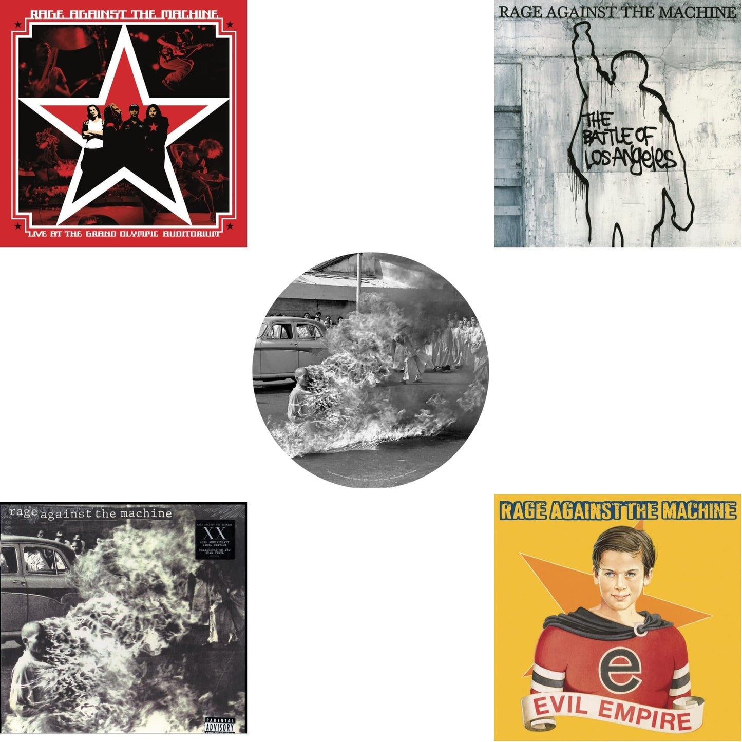 Rage Against The Machine - Live At The Grand Olympic Auditorium (2LP/180G Vinyl) & Rage Against The Machine & Rage Against The Machine (X) (Picture Disc) & Battle Of Los Angeles (180G LP Vinyl) & Evil Empire (Pa) (180G)