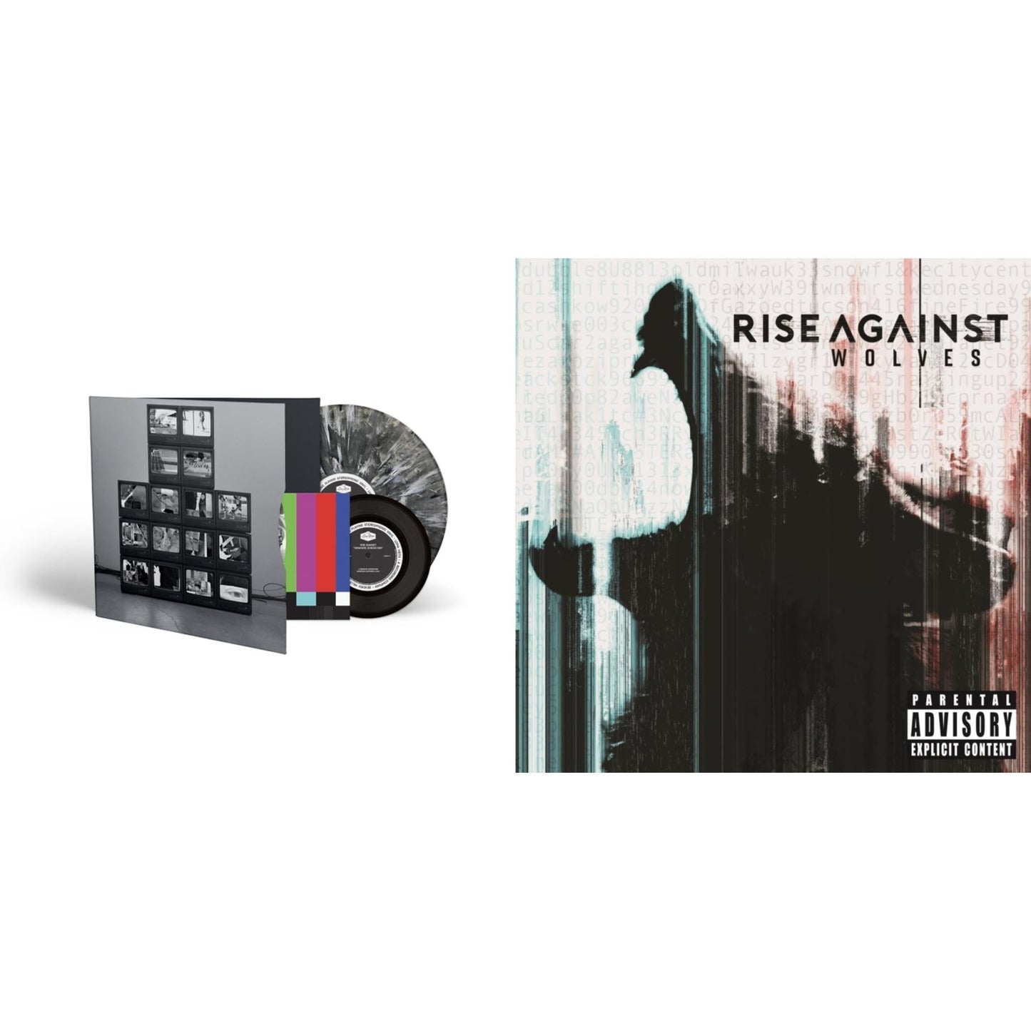 Rise Against - Nowhere Generation (Black & White Smoke LP Vinyl/7Inch Single) (Deluxe) & Wolves (Magenta LP Vinyl)