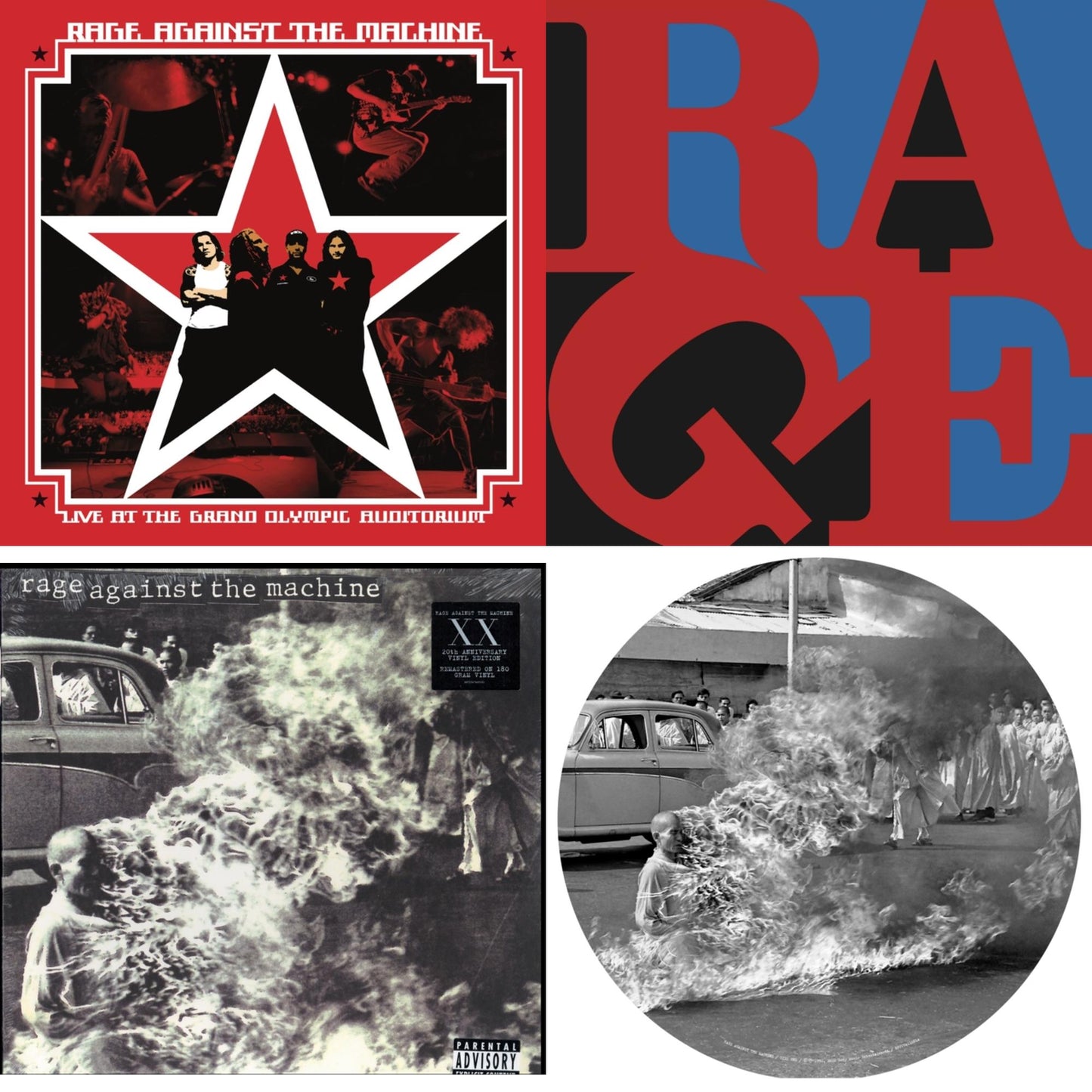 Rage Against The Machine - Live At The Grand Olympic Auditorium (2LP/180G Vinyl) & Renegades (180G LP Vinyl) & Rage Against The Machine & Rage Against The Machine (X) (Picture Disc)
