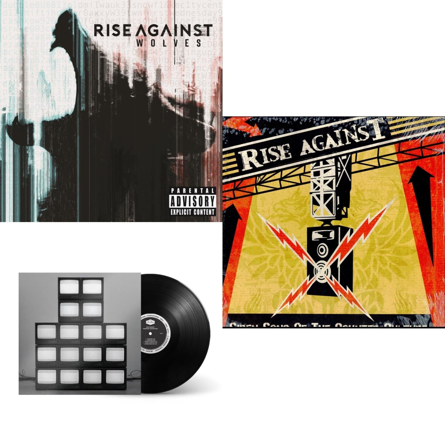 Rise Against - Siren Song Of Counter Culture & Wolves (Magenta LP Vinyl) & Nowhere Generation