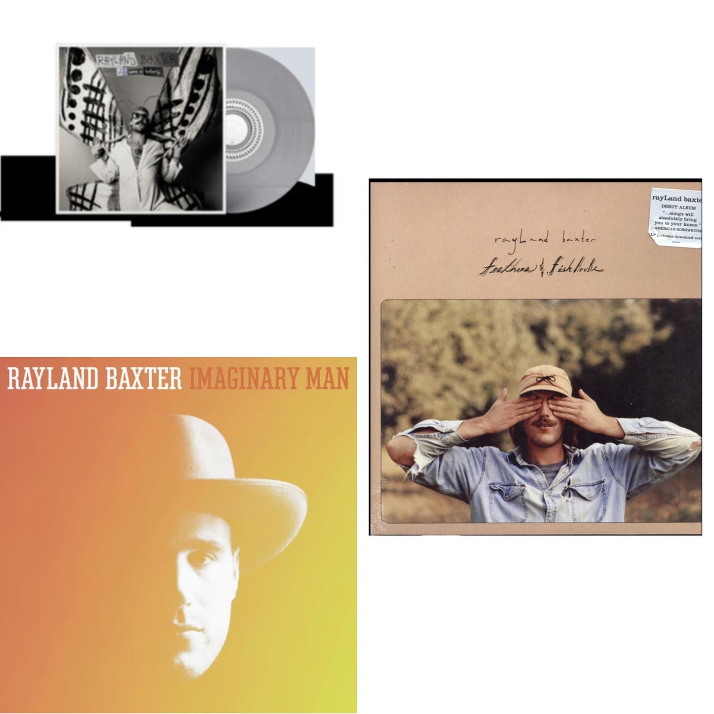 Rayland Baxter - If I Were A Butterfly (Clear LP Vinyl) & Imaginary Man (Clear LP Vinyl) & Feathers & Fishhooks