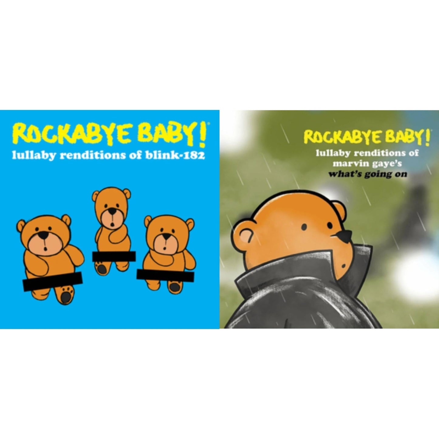 Rockabye Baby! - Lullaby Renditions Of Blink-182 (Yellow W/ Black Splatter LP Vinyl) (Rsd) & Lullaby Renditions Of Marvin Gaye (180G)