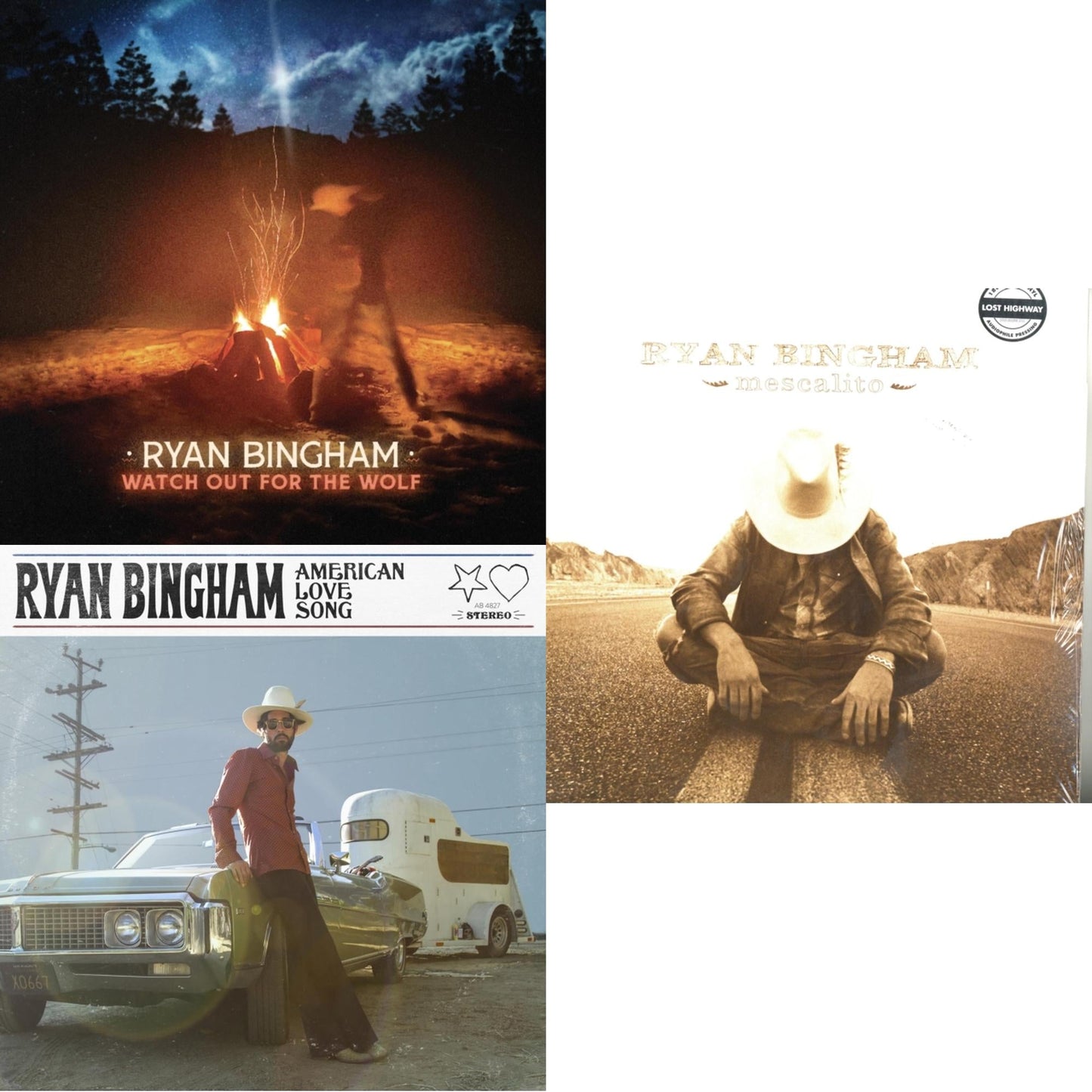 Ryan Bingham - Mescalito & American Love Song & Watch Out For The Wolf - LP Vinyl Bundle