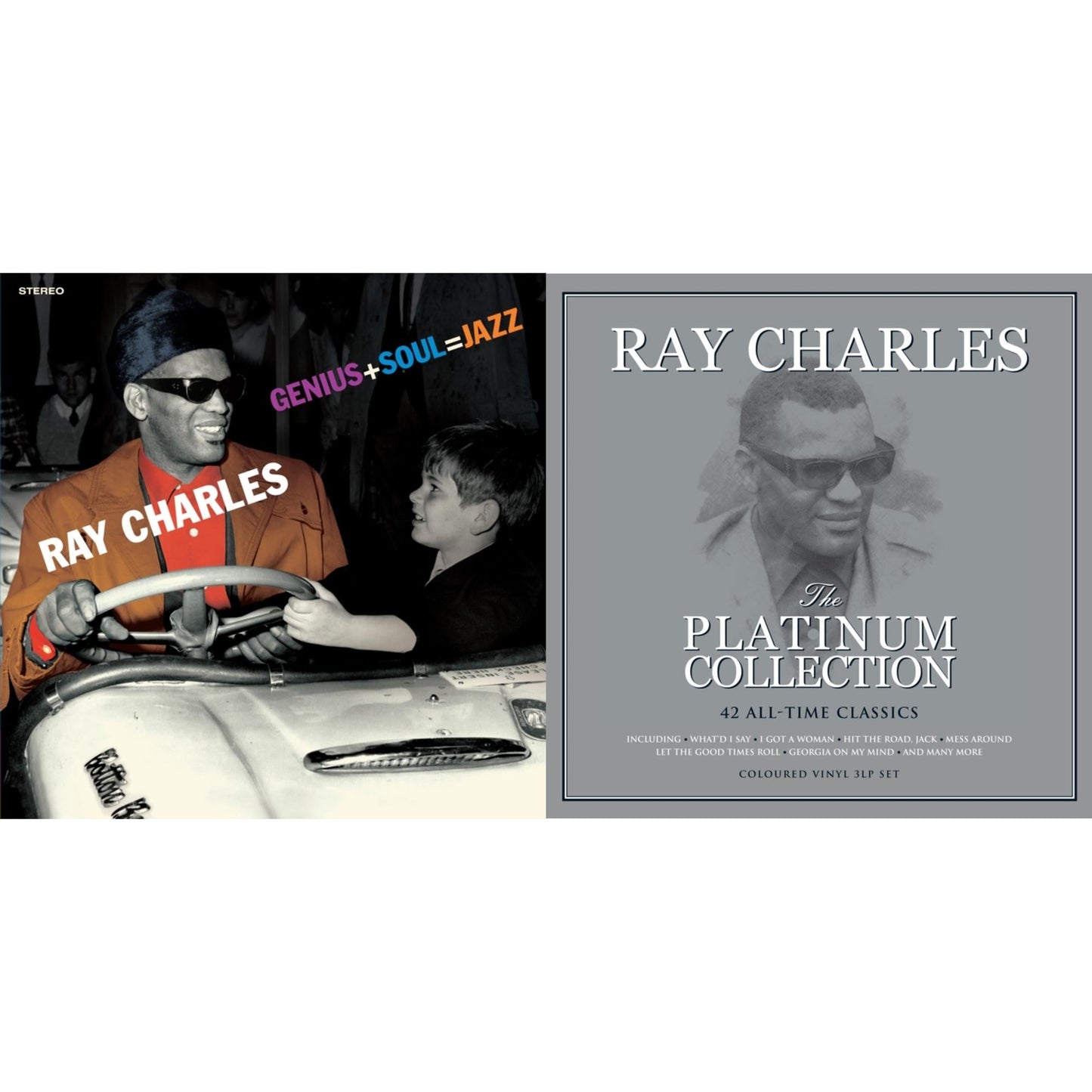 Ray Charles - Genius + Soul = Jazz (Orange LP Vinyl) & Platinum Collection (White LP Vinyl)