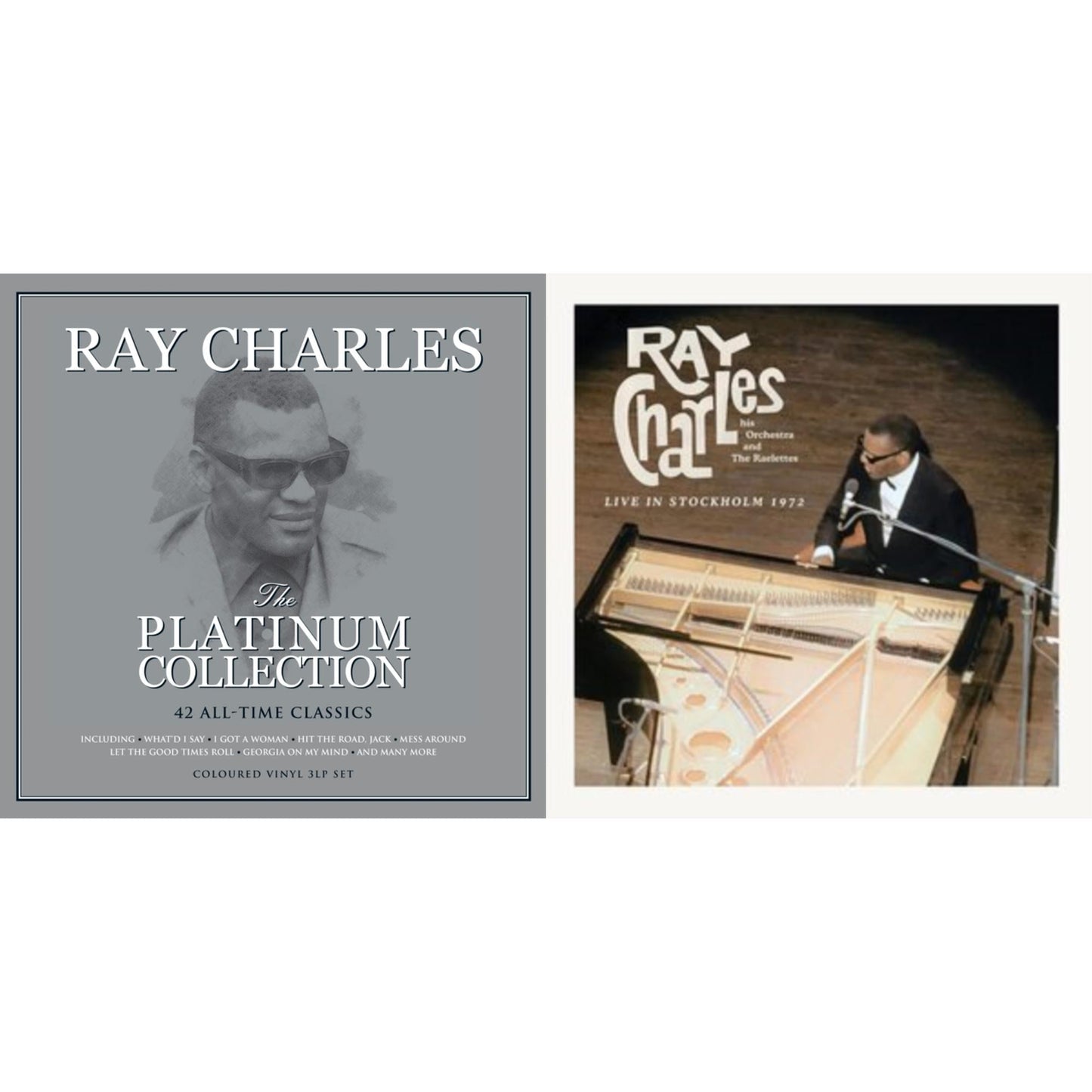 Ray Charles - Platinum Collection (White LP Vinyl) & Live In Stockholm 1972 (140G)