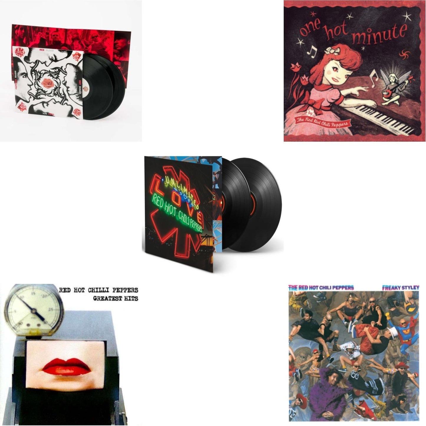 Red Hot Chili Peppers - Greatest Hits (X) & Unlimited Love (Deluxe/2LP) & One Hot Minute & Blood Sugar Sex Magik & Freaky Styley