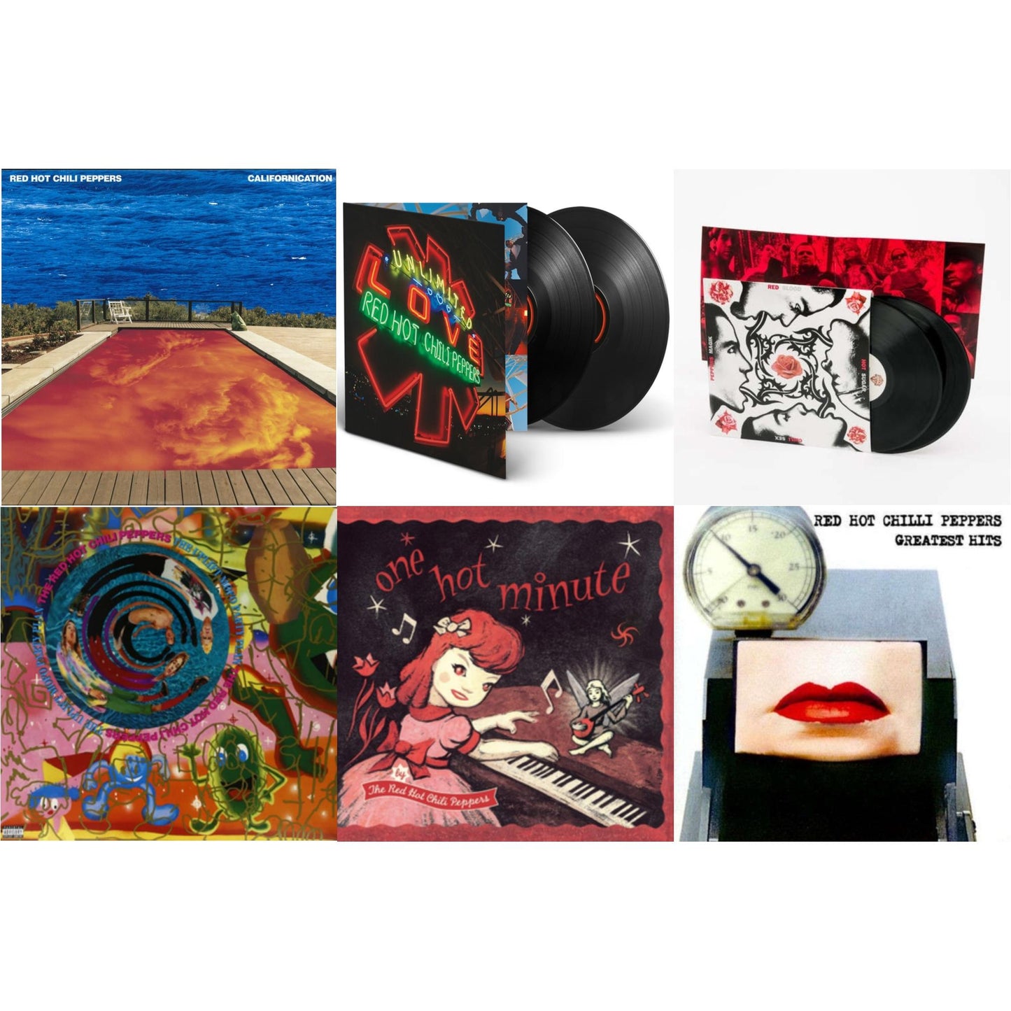 Red Hot Chili Peppers - Californication (2LP/180G) & Greatest Hits (X) & Unlimited Love (Deluxe/2LP) & One Hot Minute & Blood Sugar Sex Magik & Uplift Mofo Party Plan