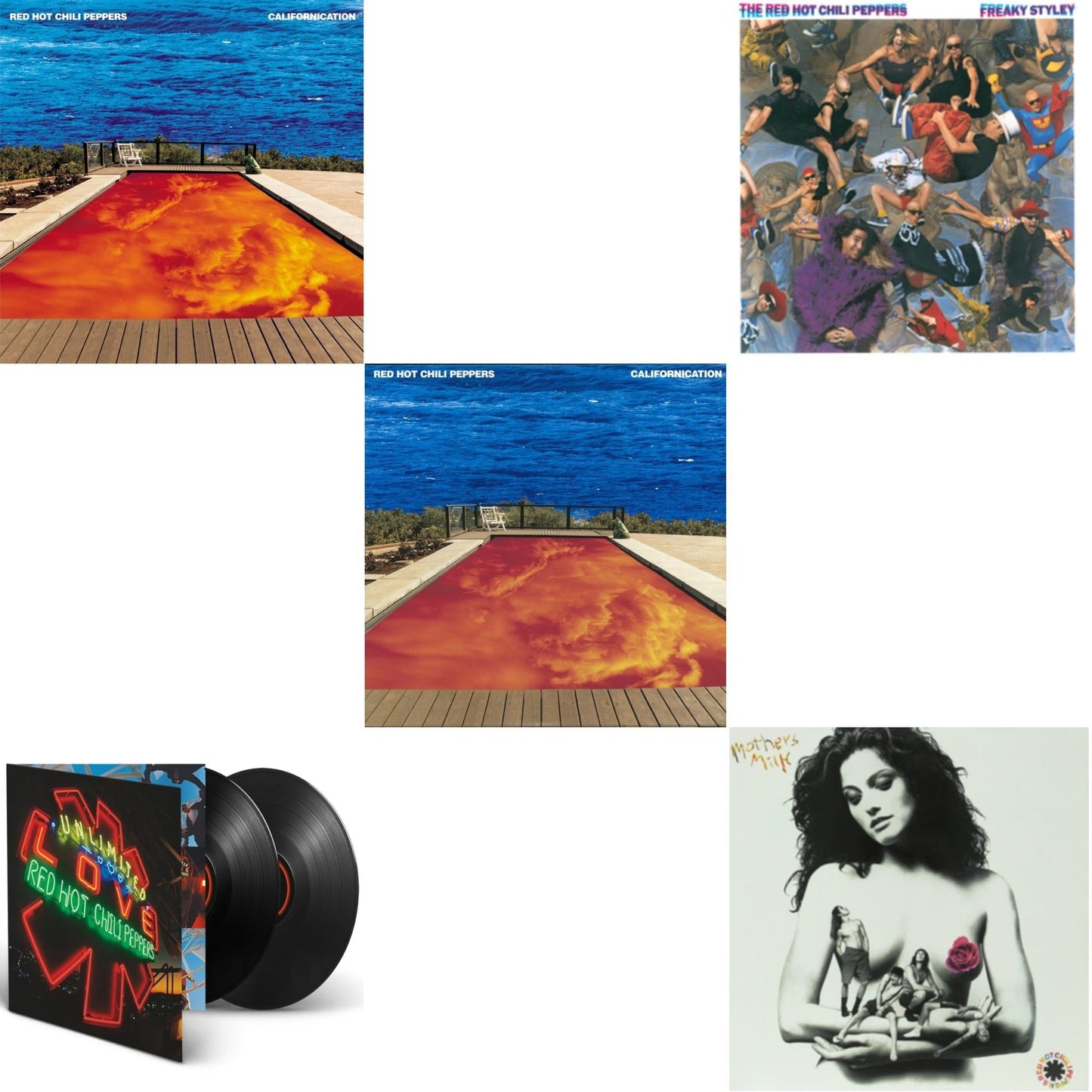 Red Hot Chili Peppers - Californication (2LP/180G) & Californication (2LP/Red & Blue Vinyl) & Unlimited Love (Deluxe/2LP) & Freaky Styley & Mother's Milk