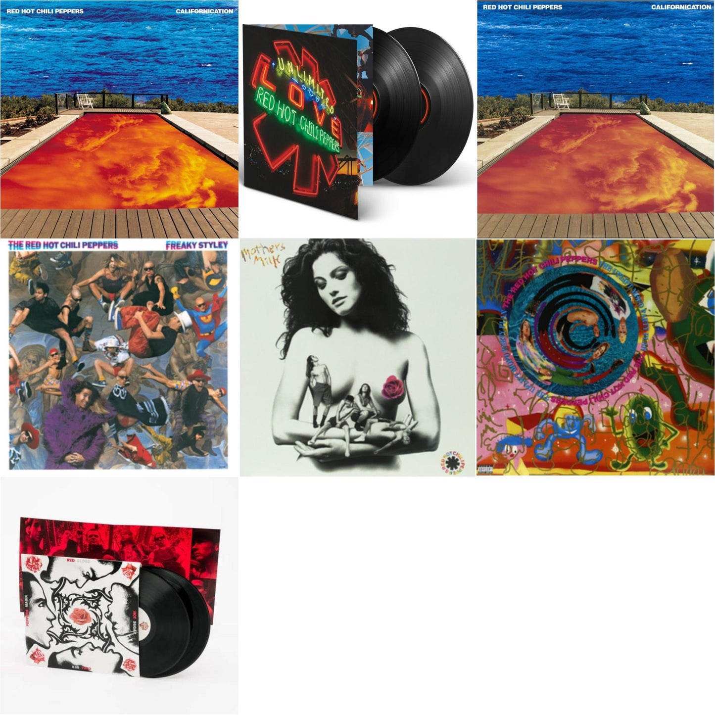 Red Hot Chili Peppers - Californication (2LP/180G) & Californication (2LP/Red & Blue Vinyl) & Unlimited Love (Deluxe/2LP) & Blood Sugar Sex Magik & Freaky Styley & Mother's Milk & Uplift Mofo Party Plan