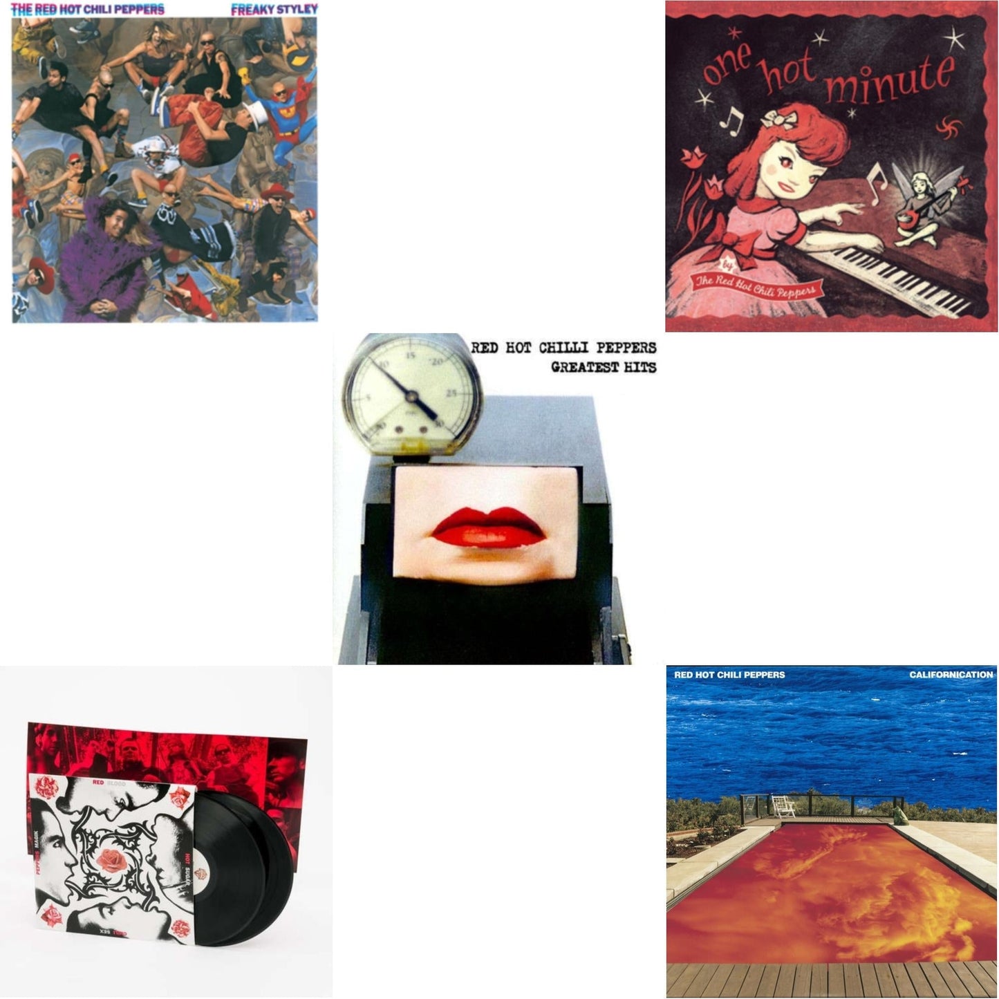 Red Hot Chili Peppers - Californication (2LP/180G) & Greatest Hits (X) & One Hot Minute & Blood Sugar Sex Magik & Freaky Styley