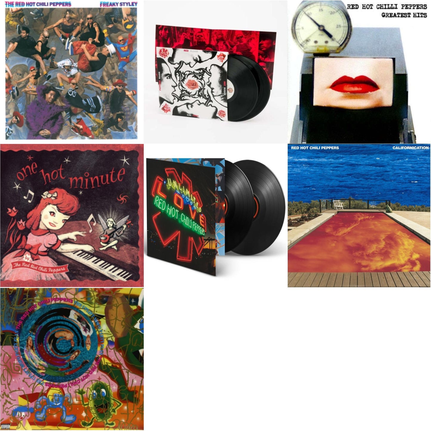 Red Hot Chili Peppers - Californication (2LP/180G) & Greatest Hits (X) & Unlimited Love (Deluxe/2LP) & One Hot Minute & Blood Sugar Sex Magik & Freaky Styley & Uplift Mofo Party Plan