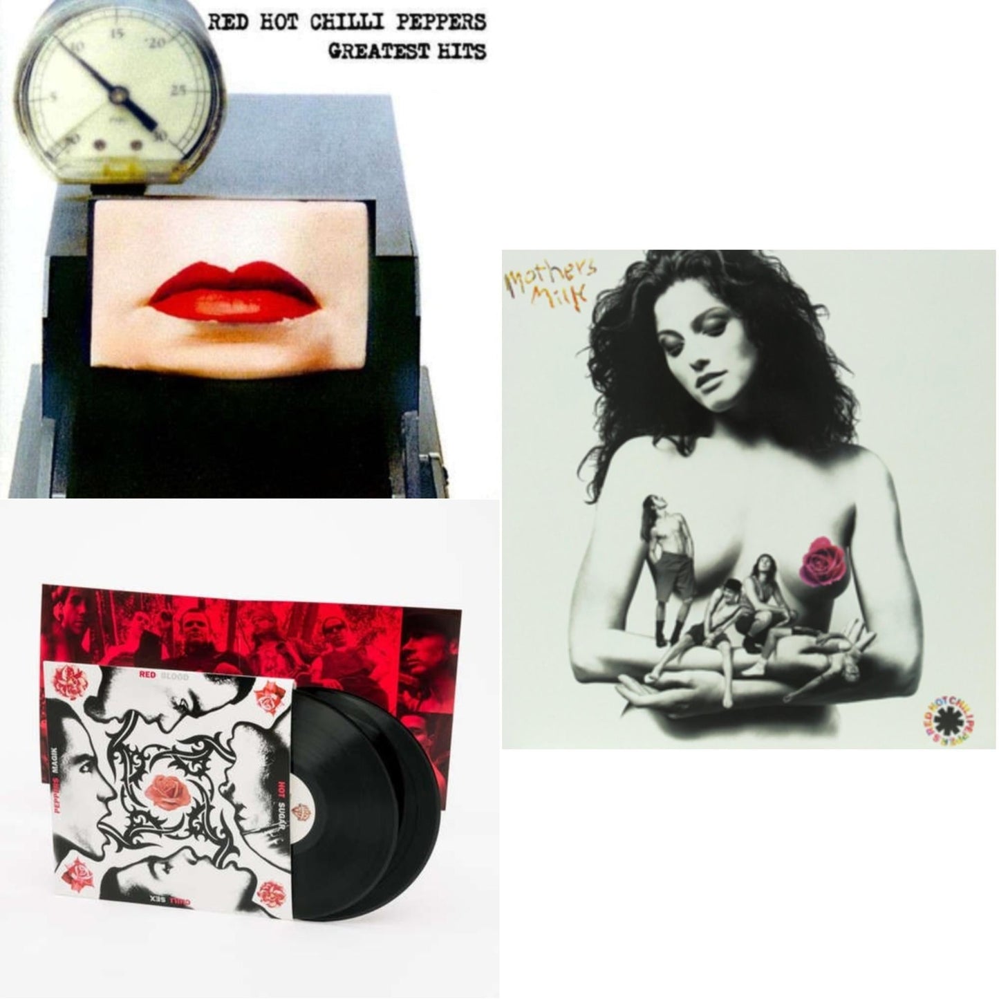 Red Hot Chili Peppers - Greatest Hits (X) & Blood Sugar Sex Magik & Mother's Milk - LP Vinyl Bundle