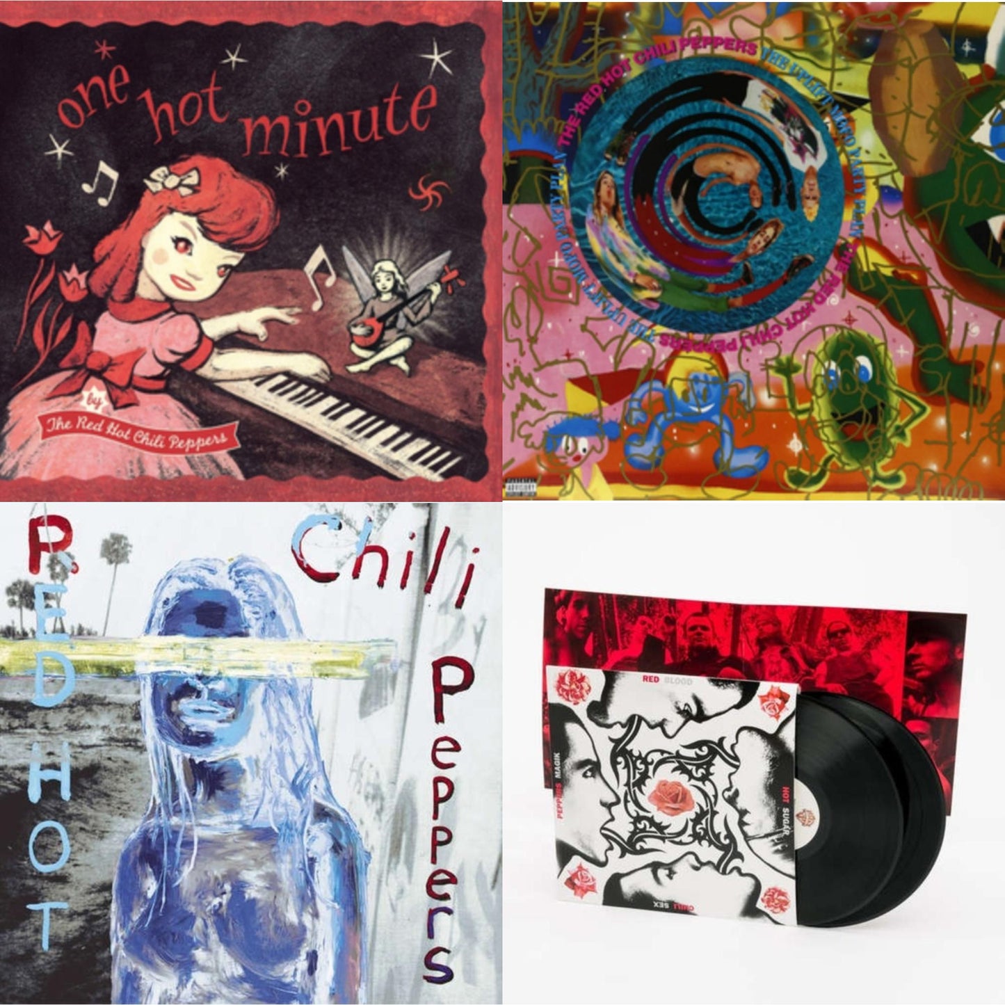 Red Hot Chili Peppers - By The Way & One Hot Minute & Blood Sugar Sex Magik & Uplift Mofo Party Plan - LP Vinyl Bundle