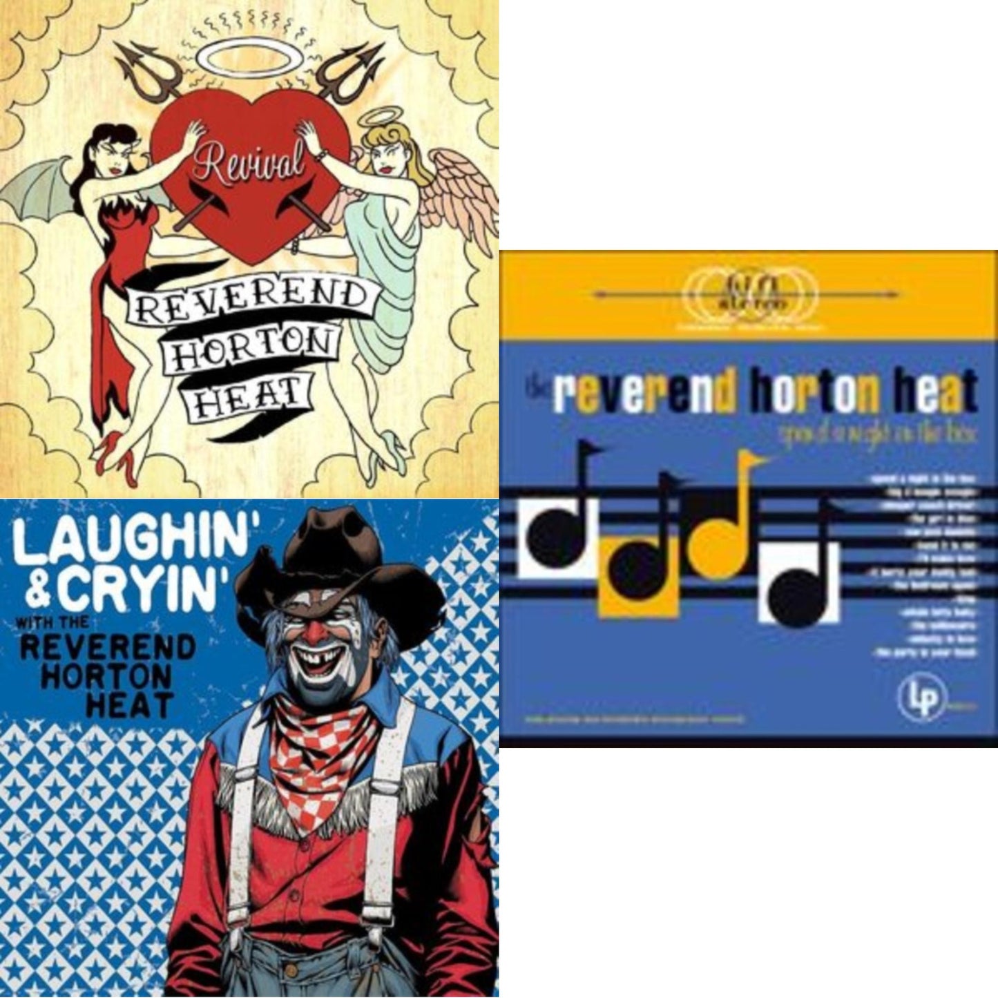 Reverend Horton Heat - Revival (Green LP Vinyl) & Laughin' & Cryin' With The Reverend Horton Heat (Transparent Red LP Vinyl) & Spend A Night In The Box (Gold LP Vinyl)