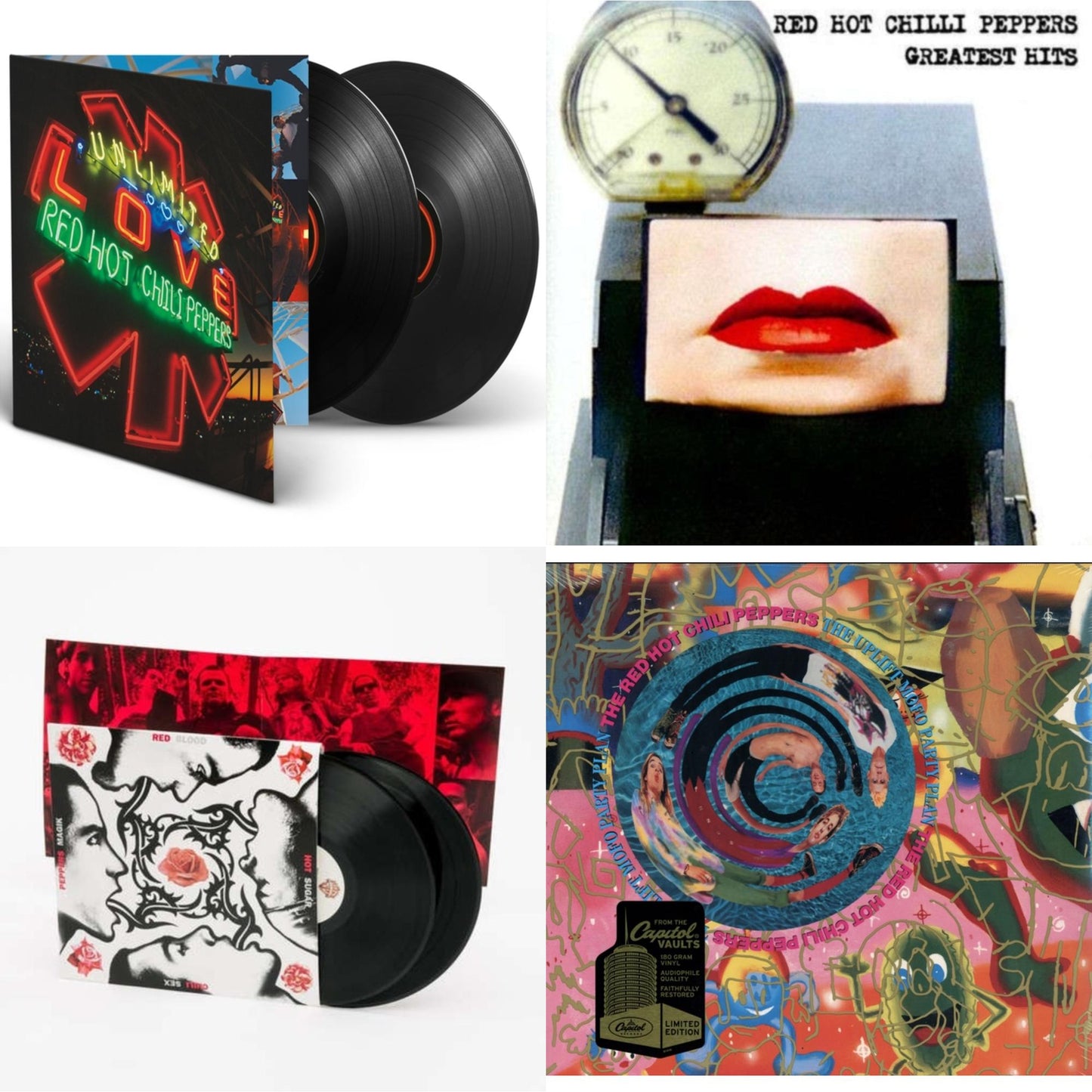 Red Hot Chili Peppers - Greatest Hits (X) & Unlimited Love (Deluxe/2LP) & Blood Sugar Sex Magik & Uplift Mofo Party Plan