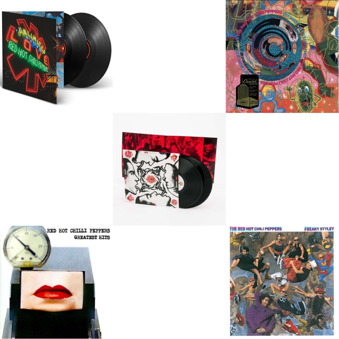 Red Hot Chili Peppers - Greatest Hits (X) & Unlimited Love (Deluxe/2LP) & Blood Sugar Sex Magik & Freaky Styley & Uplift Mofo Party Plan