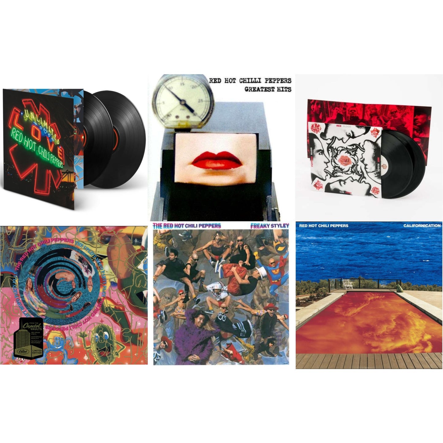 Red Hot Chili Peppers - Californication (2LP/180G) & Greatest Hits (X) & Unlimited Love (Deluxe/2LP) & Blood Sugar Sex Magik & Freaky Styley & Uplift Mofo Party Plan