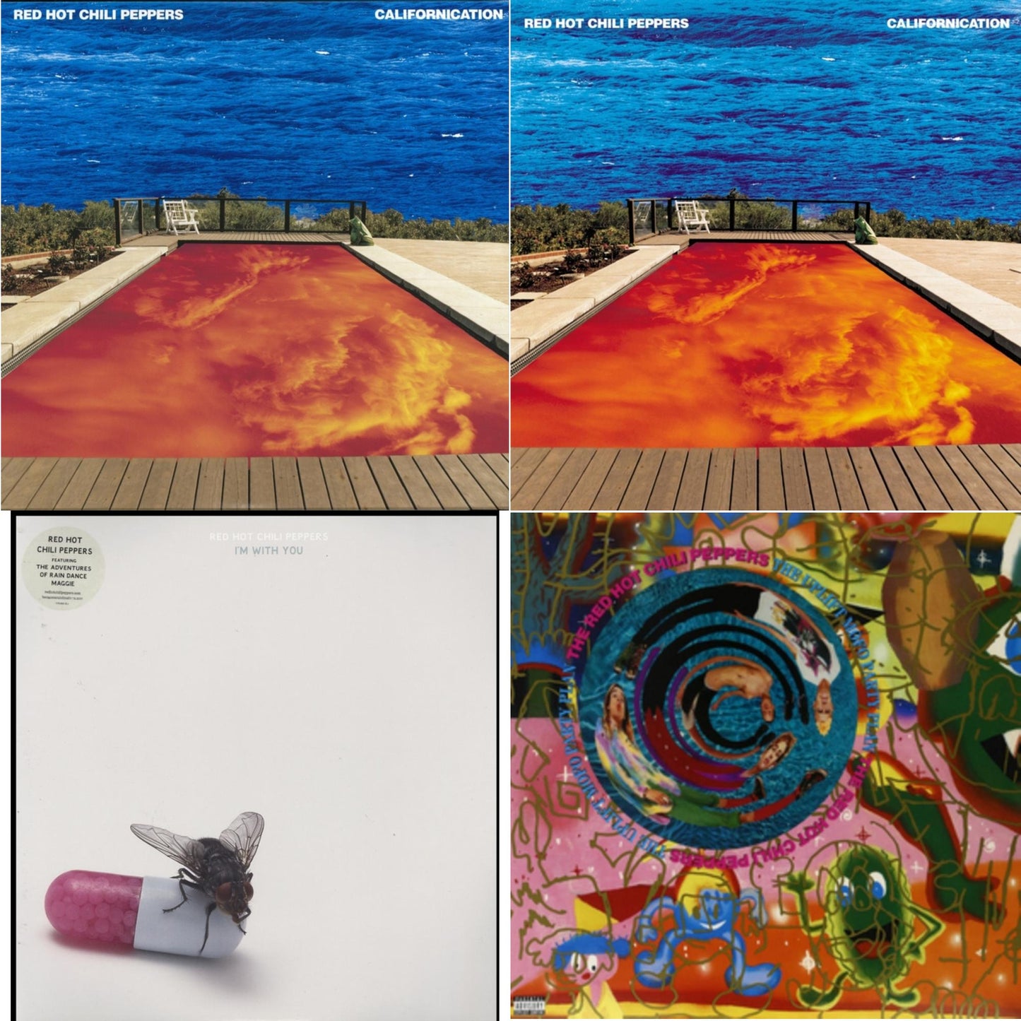 Red Hot Chili Peppers - Californication (2LP/180G) & Californication (2LP/Red & Blue Vinyl) & I'm With You & Uplift Mofo Party Plan