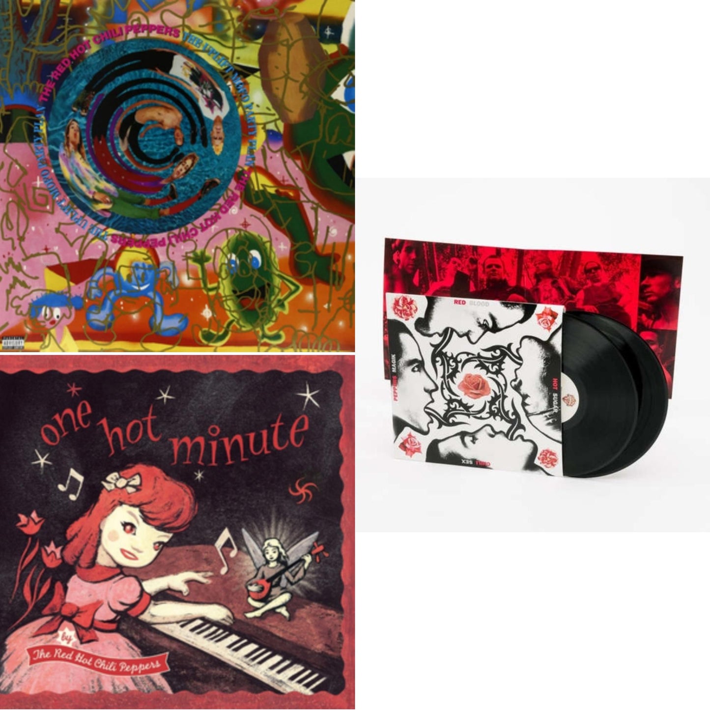 Red Hot Chili Peppers - One Hot Minute & Blood Sugar Sex Magik & Uplift Mofo Party Plan - LP Vinyl Bundle