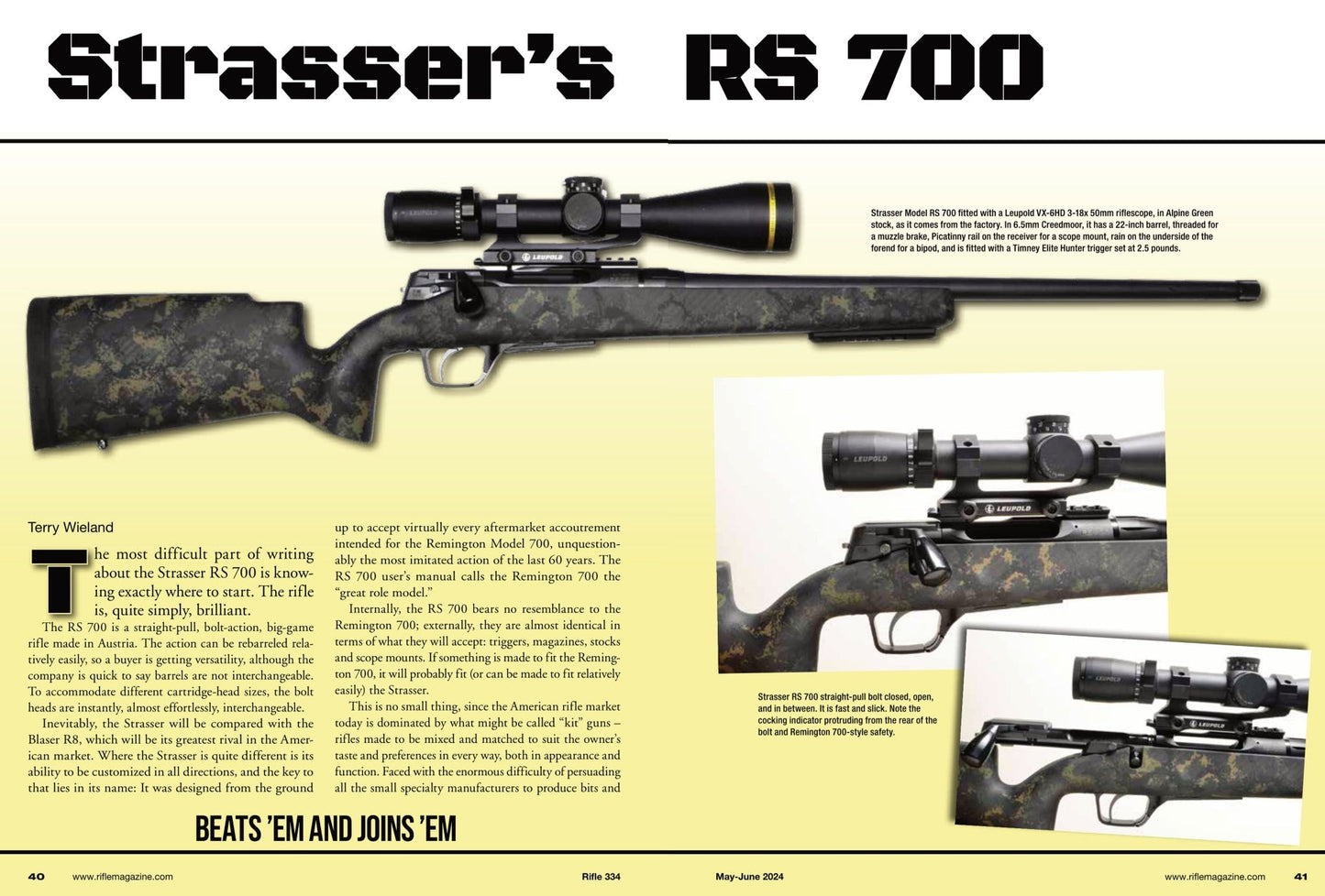 Rifle May 2024 - AG Composites Chalk Branch vs Factory Stock, Henry Lever Action 22 Magum, Bullard Repeating Rifle, Notes On Scope Attachments, Barrels, Optics, Modern Hunting Rifles, Wars & More!