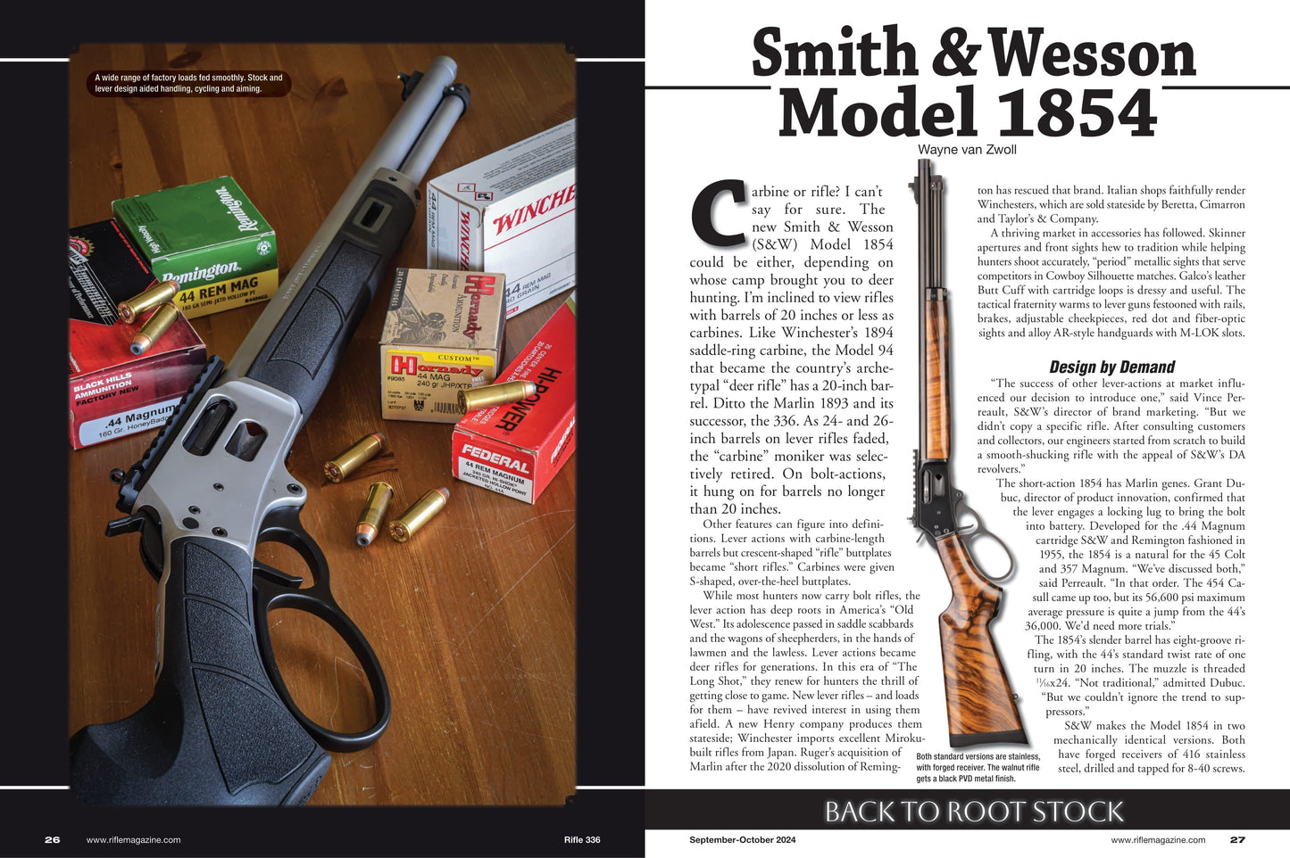 Rifle - September 2024: Keeping Rifle Barrels Cool During Load Development, Smith & Wesson Model 1854, Savage Arms 110 Trail Hunter In 400 Legend, Strasser RS 14 Evolution, The 22 Long Rifle & More!