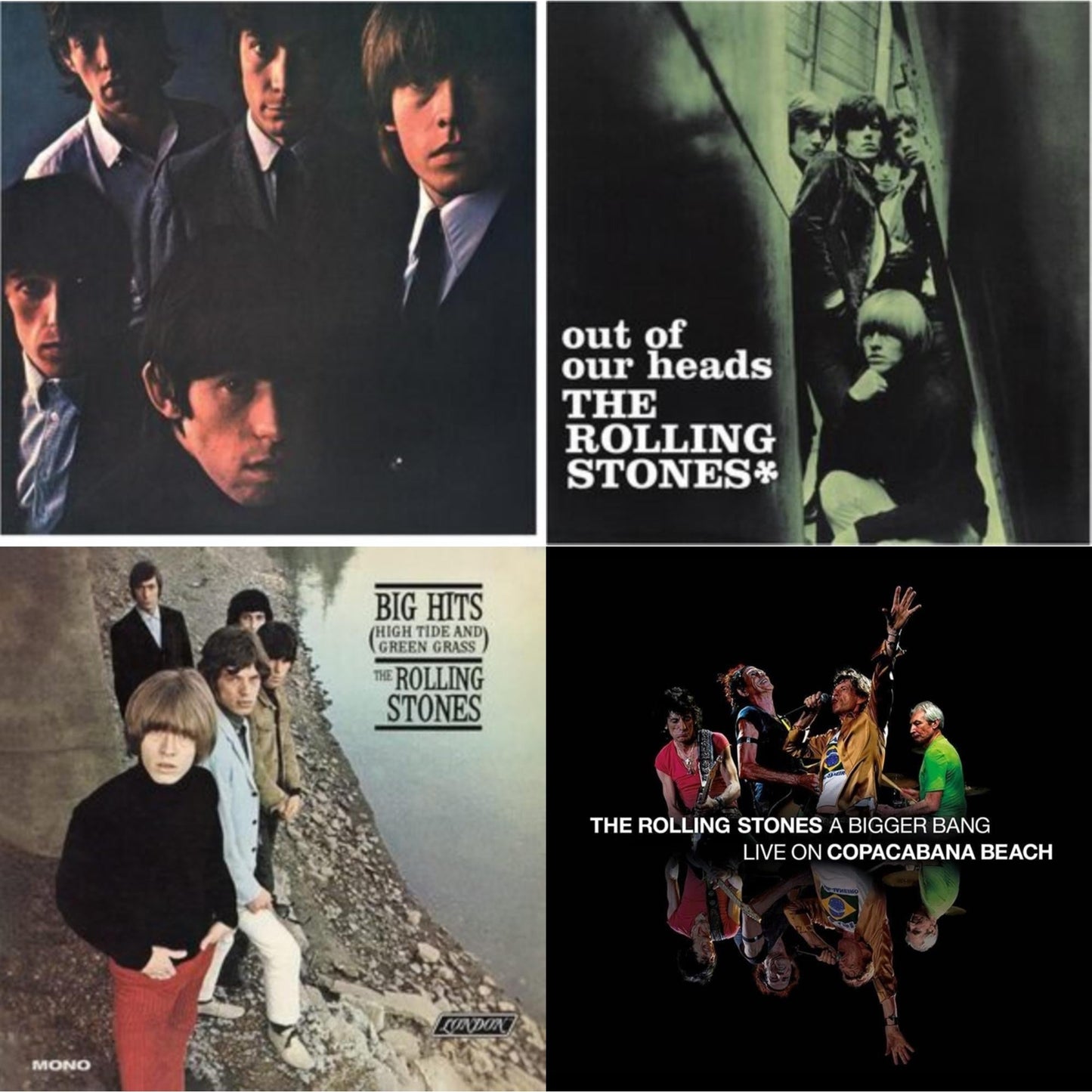 Rolling Stones - Rolling Stones No.2 (180G) & Out Of Our Heads (Uk) & Big Hits (High Tide Green Grass LP Vinyl) & Bigger Bang Live On Copacabana Beach (Multi Color Vinyl/3LP)