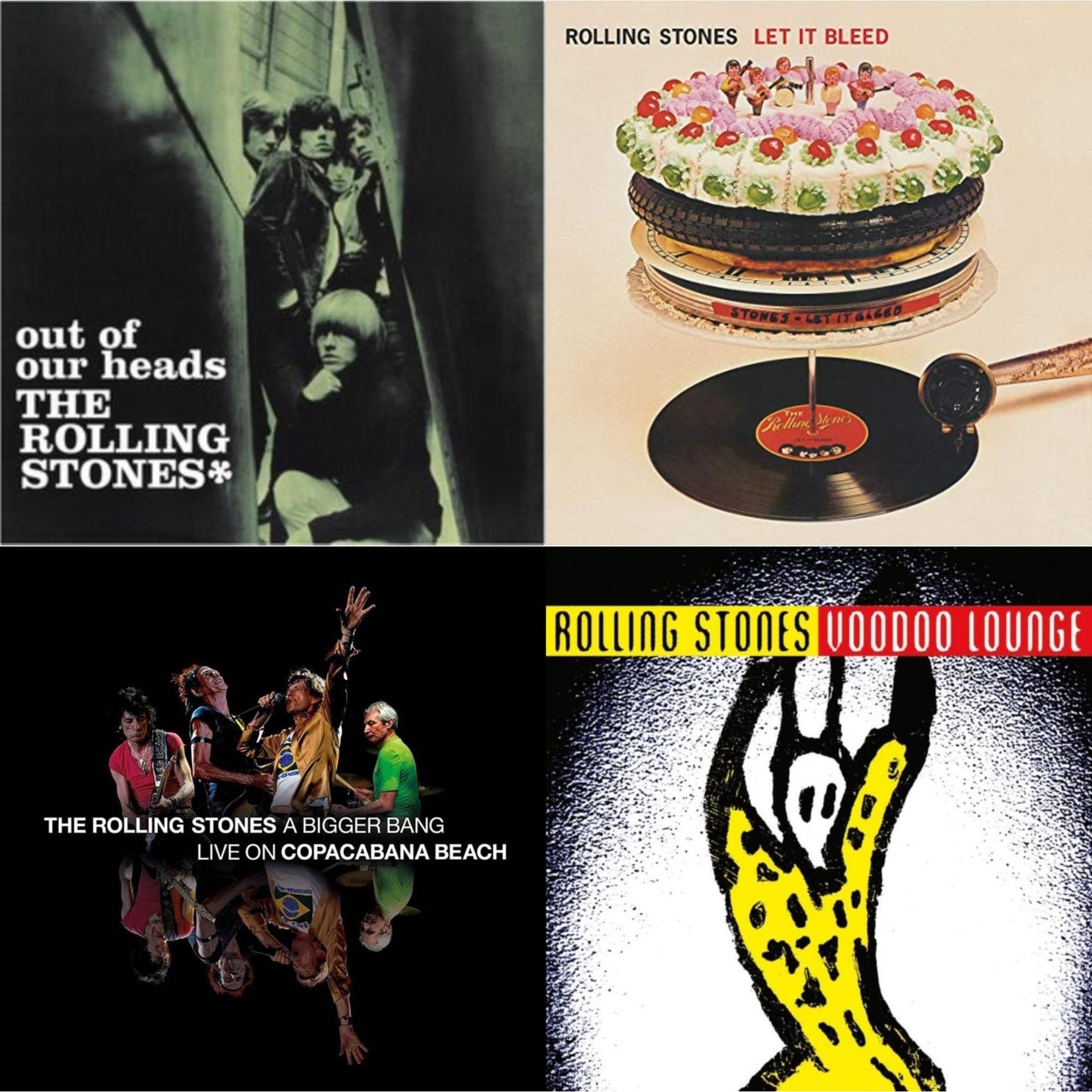 Rolling Stones - Out Of Our Heads (Uk) & Let It Bleed (50Th Anniversary Edition) & Bigger Bang Live On Copacabana Beach (Multi Color Vinyl/3LP) & Voodoo Lounge (30Th Anniversary) (Red/Yellow Vinyl/2LP)