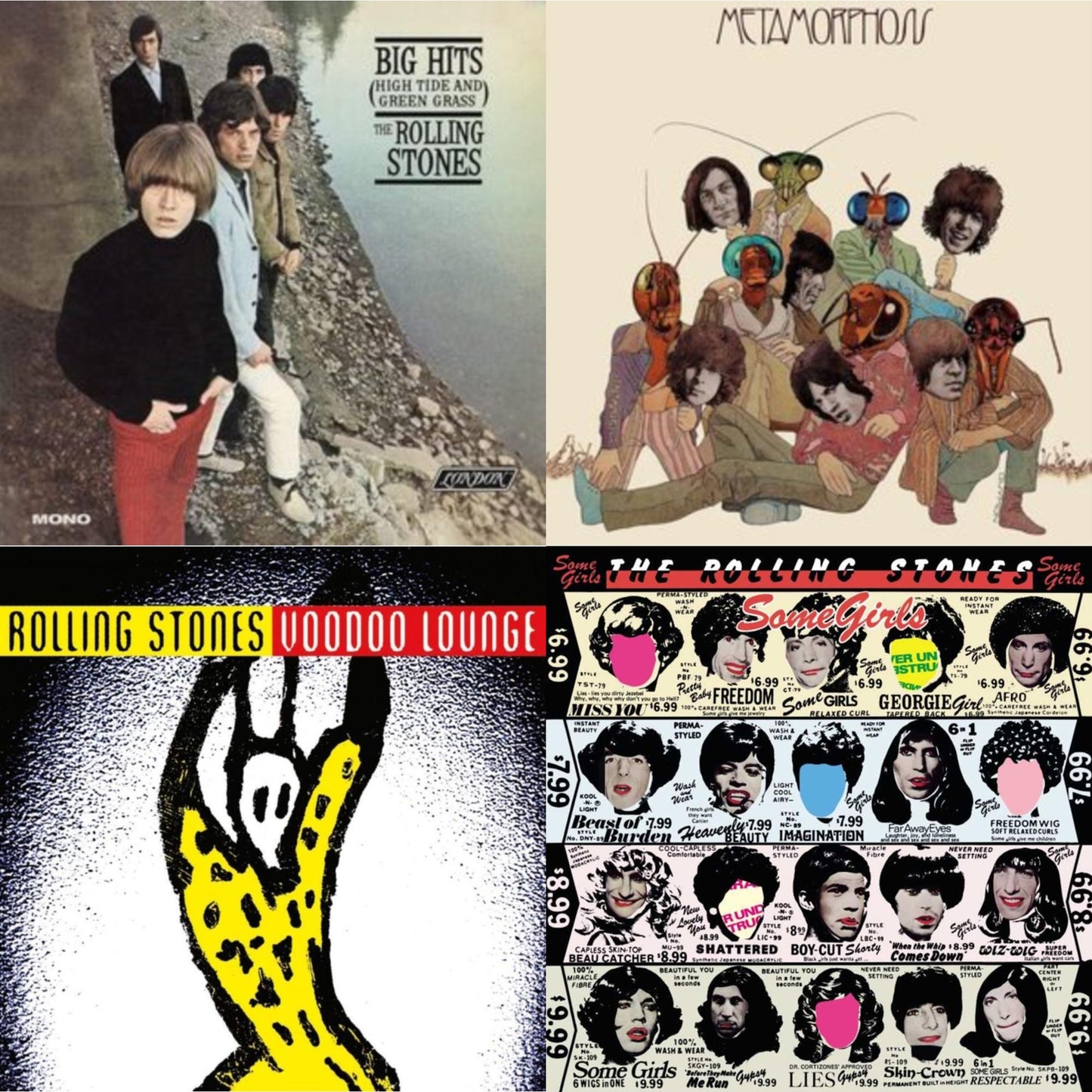 Rolling Stones - Big Hits (High Tide Green Grass LP Vinyl) & Metamorphosis & Voodoo Lounge (30Th Anniversary) (Red/Yellow Vinyl/2LP) & Some Girls