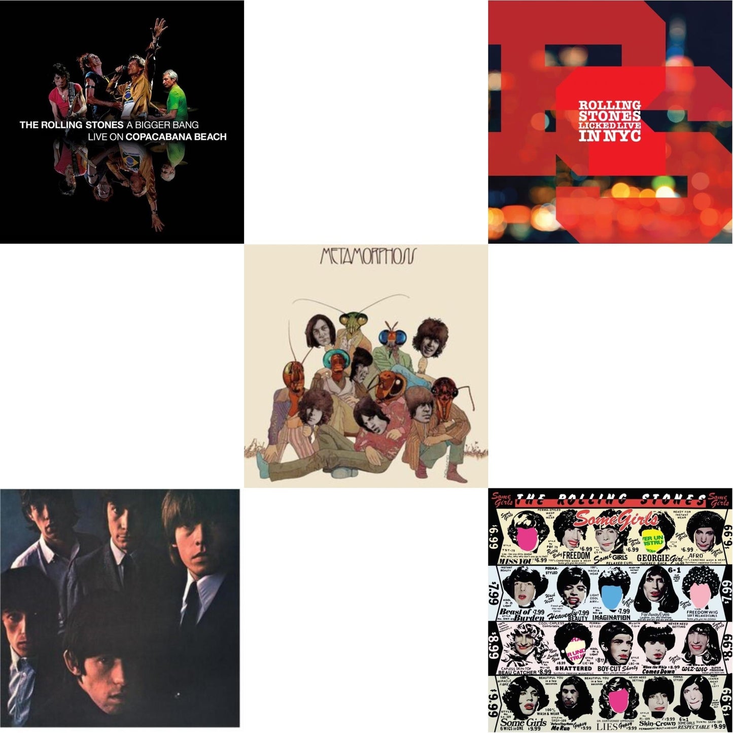 Rolling Stones - Rolling Stones No.2 (180G) & Metamorphosis & Bigger Bang Live On Copacabana Beach (Multi Color Vinyl/3LP) & Licked Live In Nyc (White Vinyl/3LP) & Some Girls
