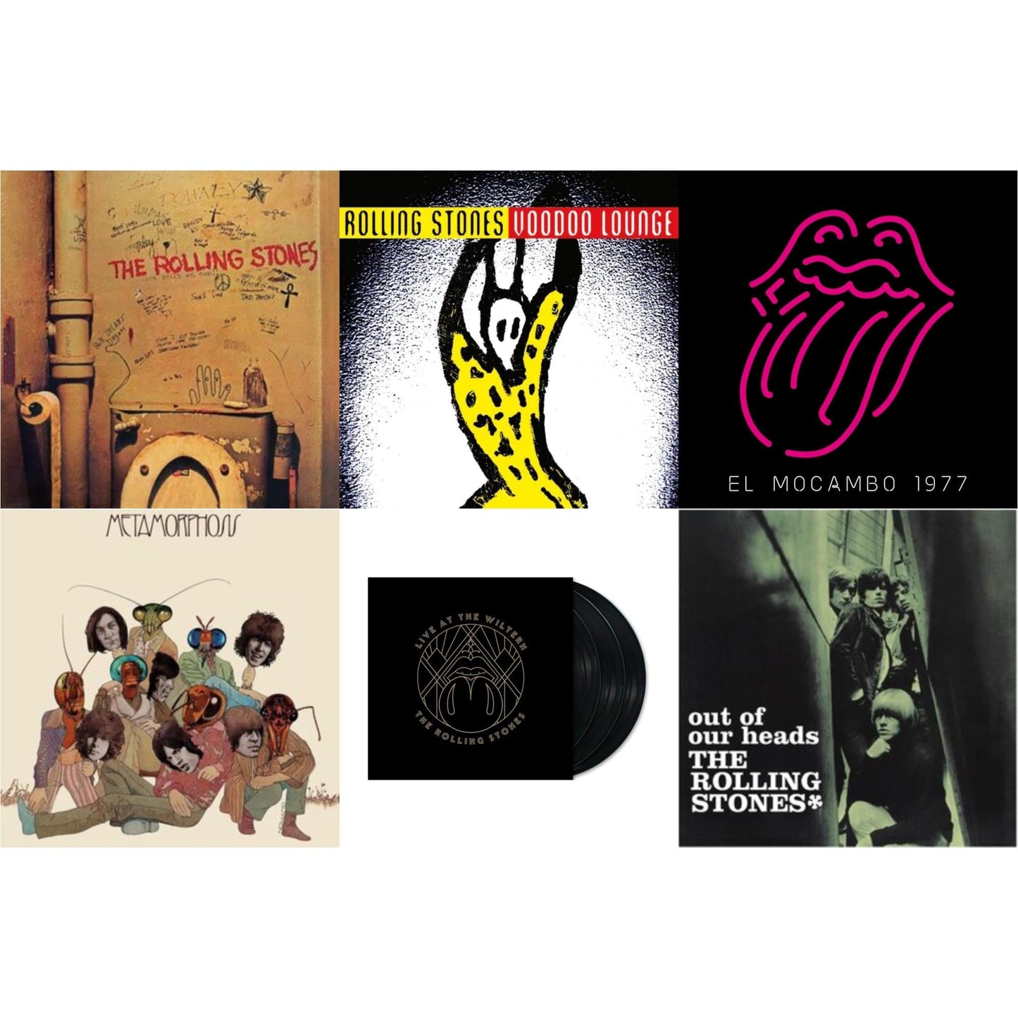 Rolling Stones - Beggars Banquet & Out Of Our Heads (Uk) & Metamorphosis & Live At The El Mocambo (4LP) & Live At The Wiltern (3LP) & Voodoo Lounge (30Th Anniversary) (Red/Yellow Vinyl/2LP)