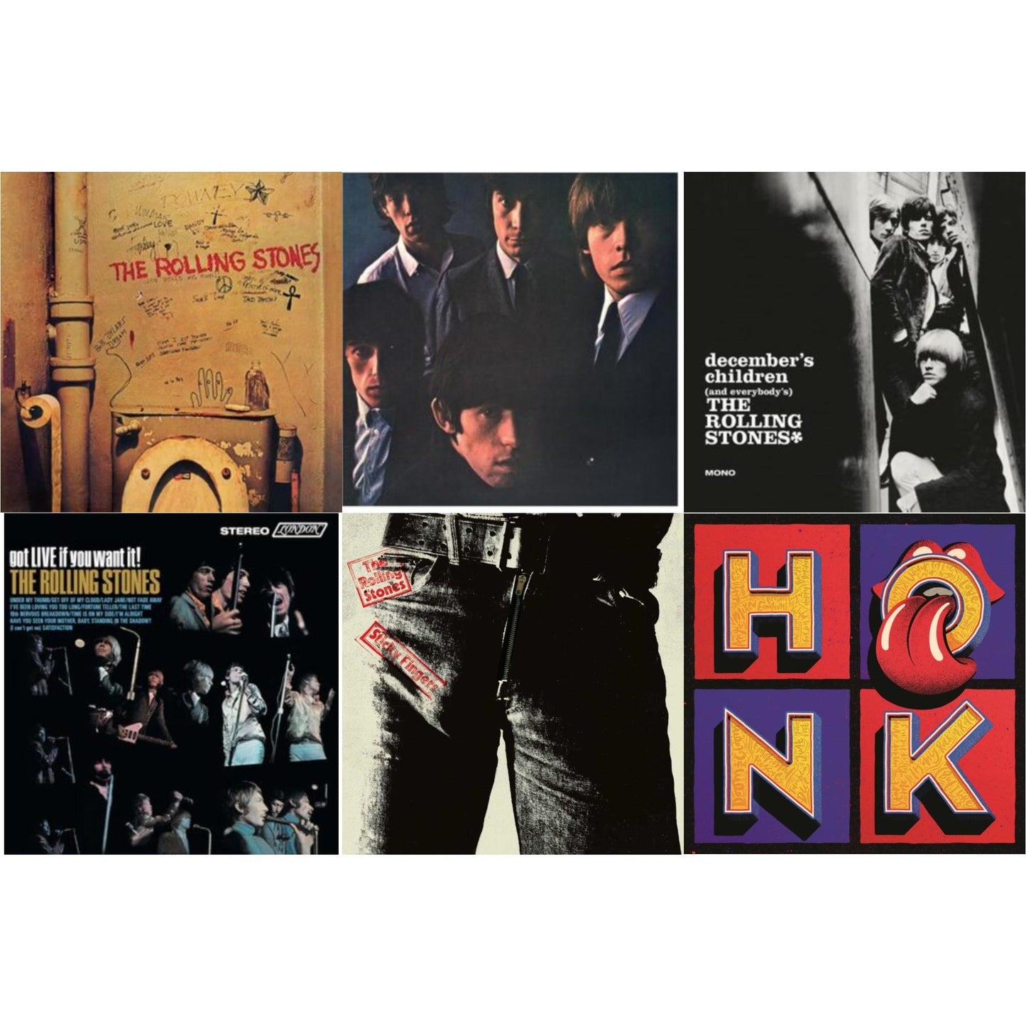 Rolling Stones - Beggars Banquet & Rolling Stones No.2 (180G) & December's Children (& Everybody's) & Got Live If You Want It! & Sticky Fingers & Honk (Translucent Red Vinyl/2LP)