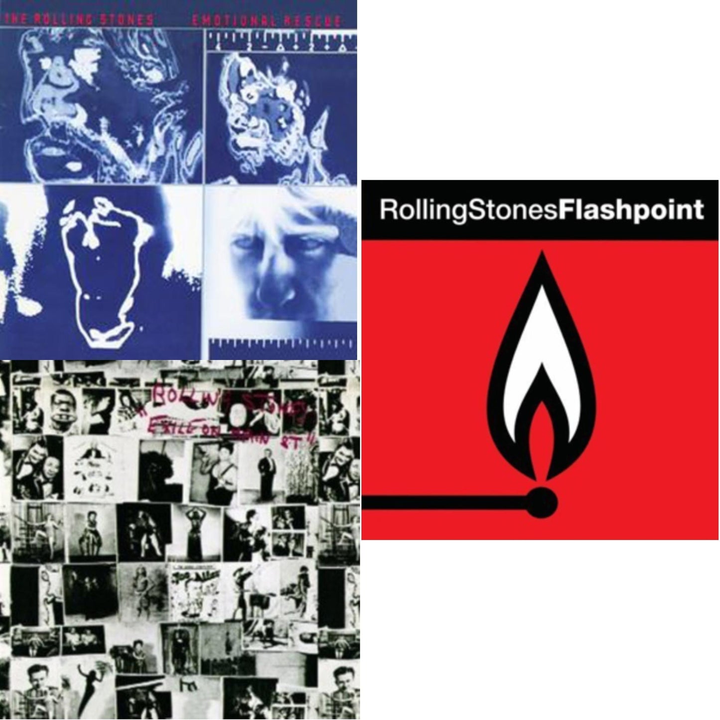 Rolling Stones - Emotional Rescue & Exile On Main Street & Flashpoint - CD Bundle