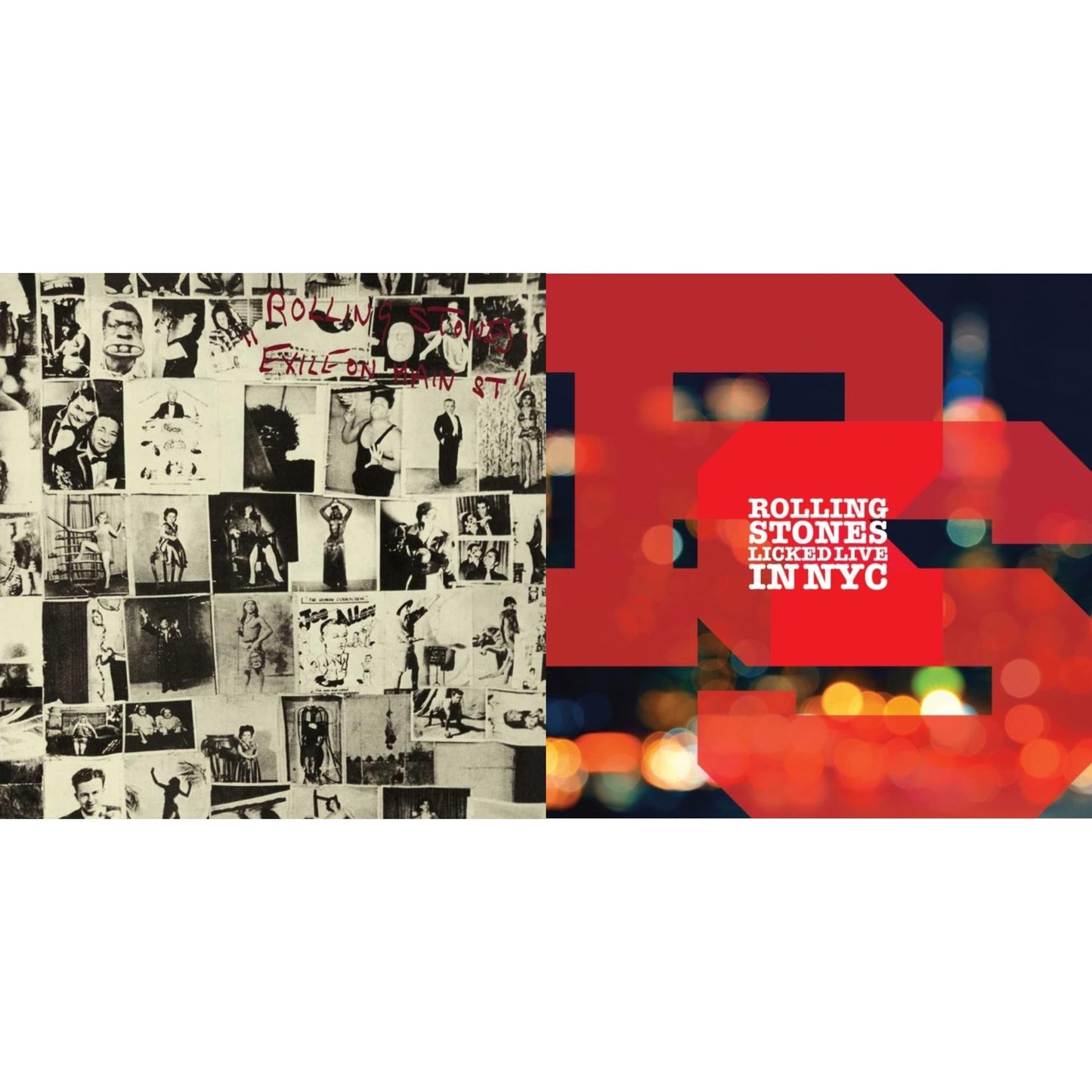 Rolling Stones - Licked Live In Nyc (White Vinyl/3LP) & Exile On Main Street (2LP)