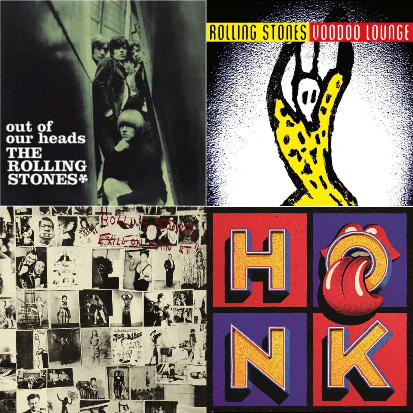 Rolling Stones - Out Of Our Heads (Uk) & Voodoo Lounge (30Th Anniversary) (Red/Yellow Vinyl/2LP) & Exile On Main Street (2LP) & Honk (Translucent Red Vinyl/2LP)