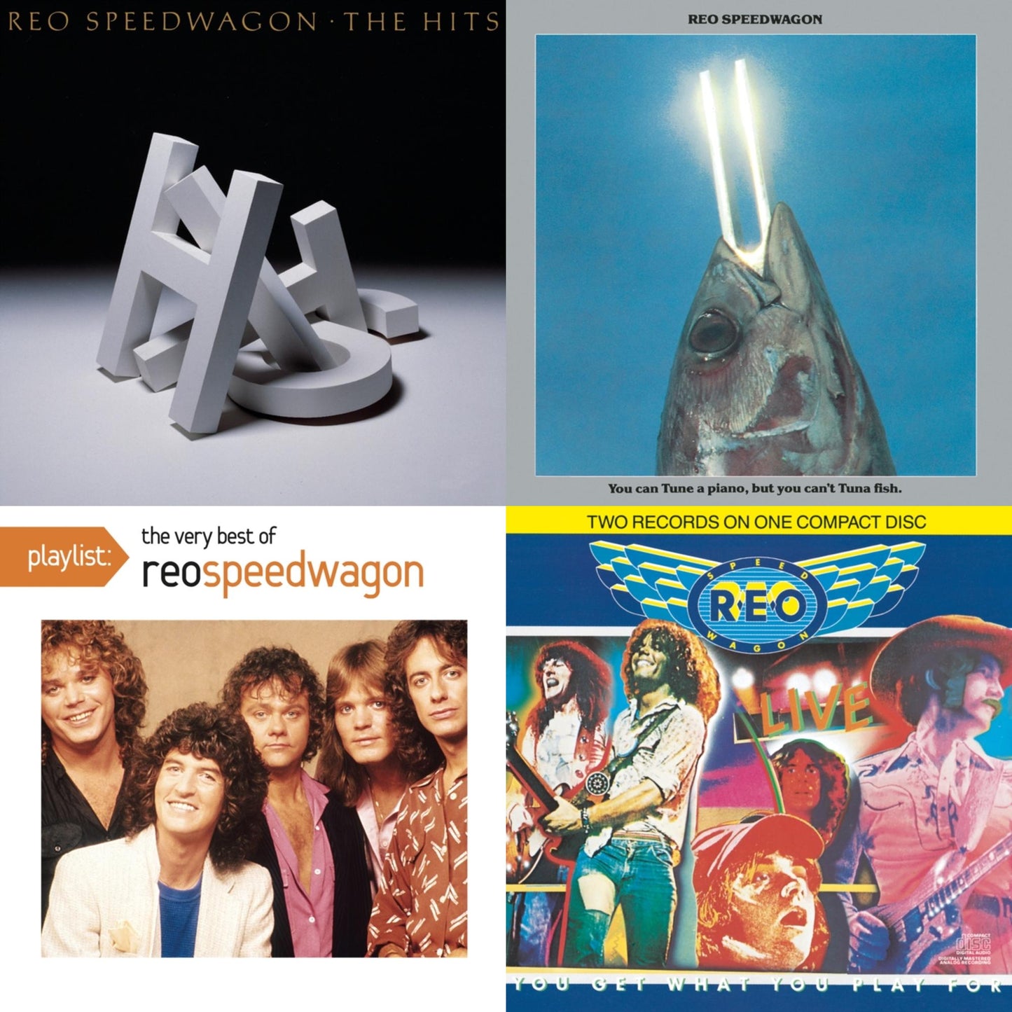 Reo Speedwagon - Hits & Live: You Get What You Play For & You Can Tune A Piano But You Can't Tuna Fish & Playlist: Very Best Of Reo Speedwagon - CD Bundle