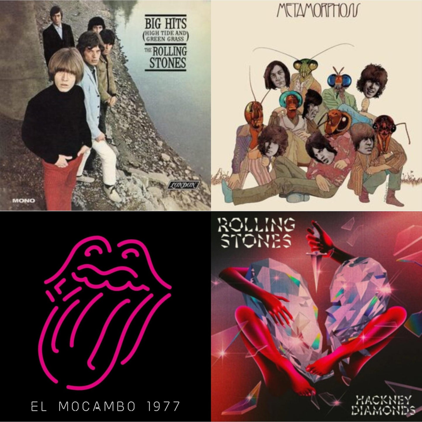 Rolling Stones - Big Hits (High Tide Green Grass LP Vinyl) & Metamorphosis & Live At The El Mocambo (4LP) & Hackney Diamonds