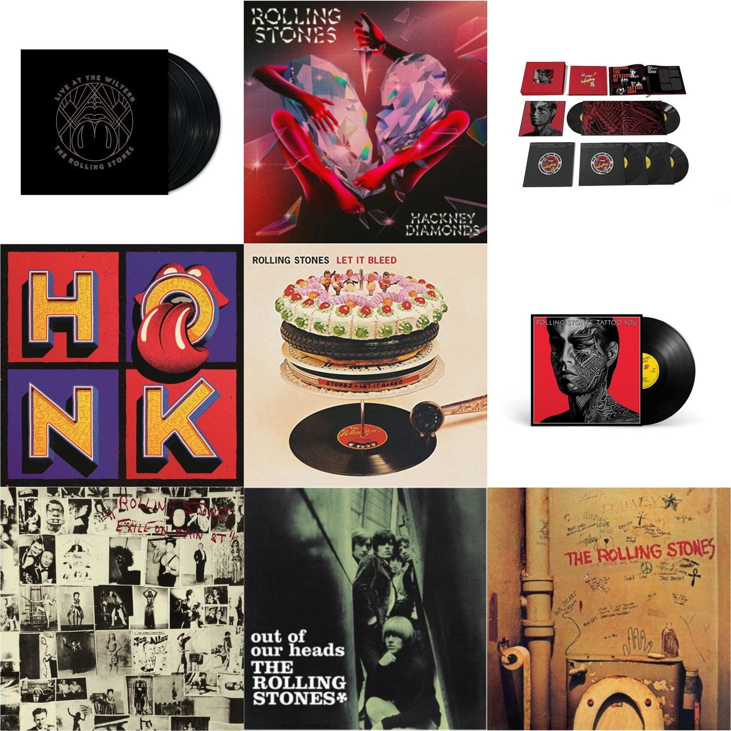 Rolling Stones - Beggars Banquet & Out Of Our Heads (Uk) & Let It Bleed (50Th Anniversary Edition) & Tattoo You (2021 Remaster) & Tattoo You (2021 Remaster/5LP Box Set) & Hackney Diamonds & Live At The Wiltern (3LP) & Exile On Main Street (2LP) &