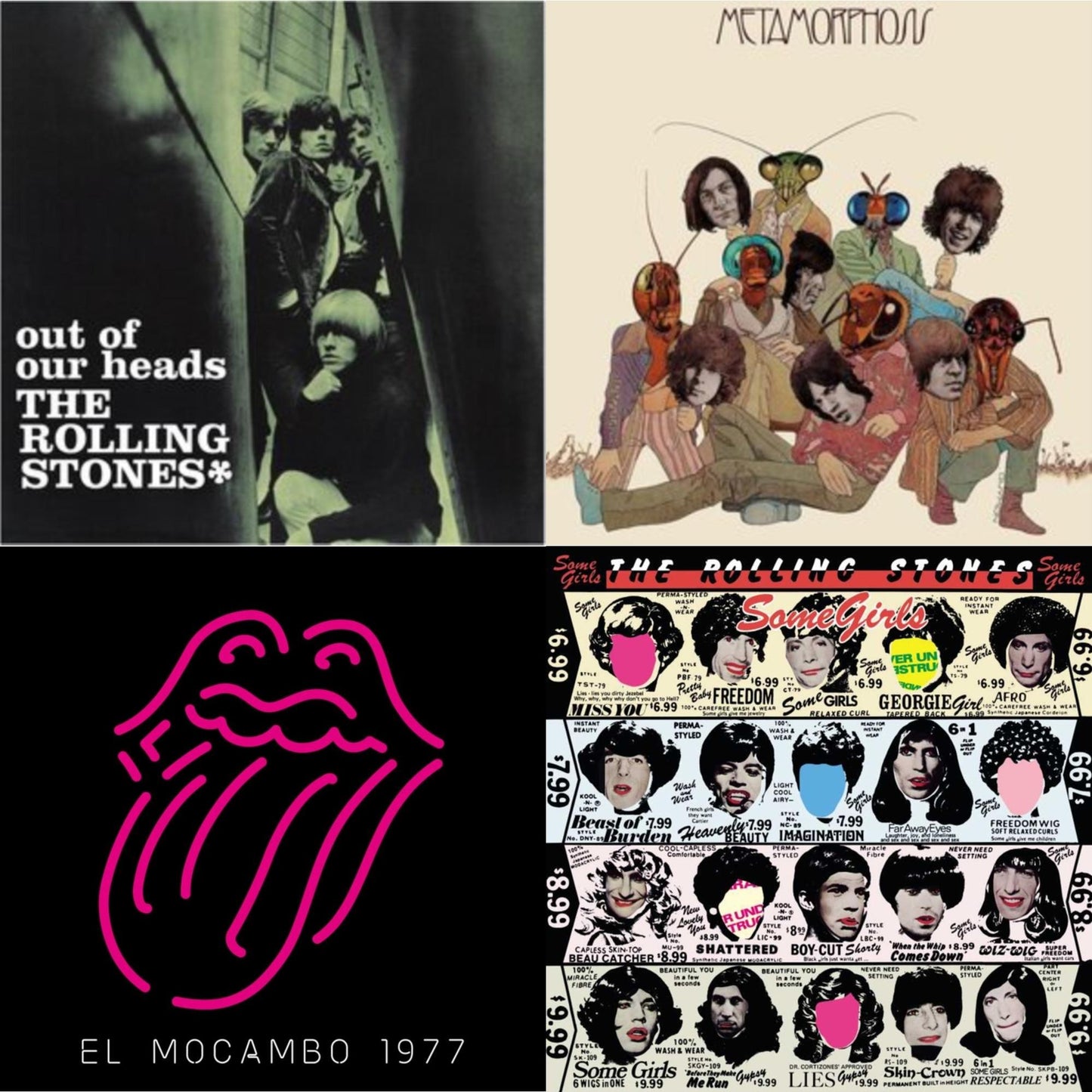 Rolling Stones - Out Of Our Heads (Uk) & Metamorphosis & Live At The El Mocambo (4LP) & Some Girls