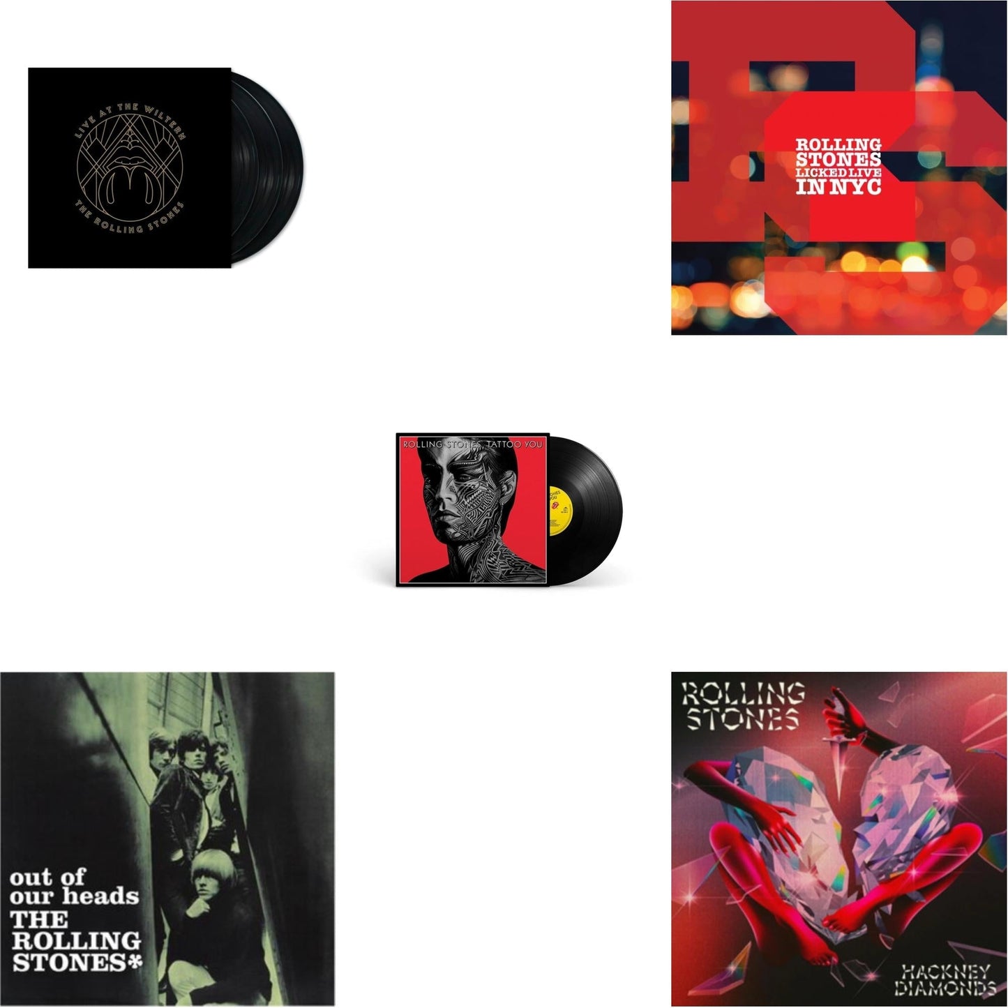 Rolling Stones - Out Of Our Heads (Uk) & Tattoo You (2021 Remaster) & Licked Live In Nyc (White Vinyl/3LP) & Hackney Diamonds & Live At The Wiltern (3LP)