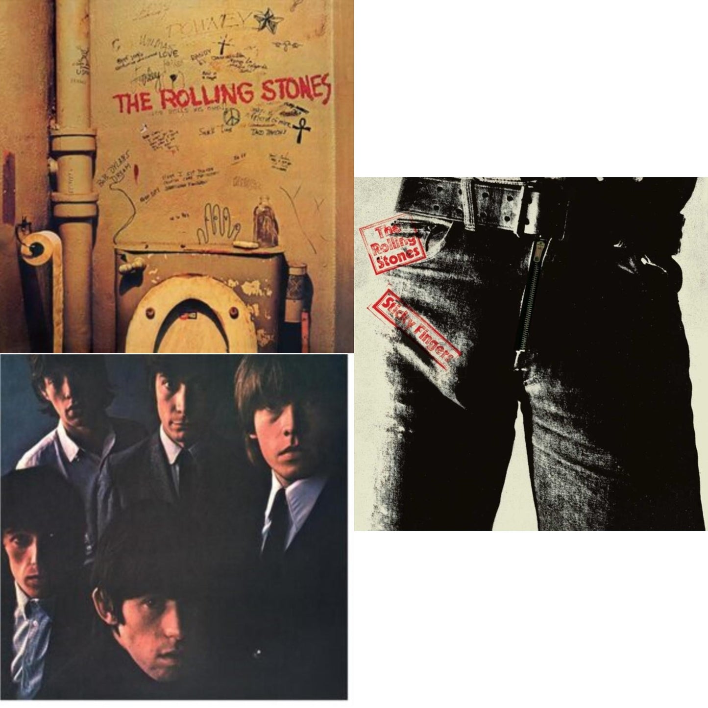 Rolling Stones - Beggars Banquet & Rolling Stones No.2 (180G) & Sticky Fingers - LP Vinyl Bundle