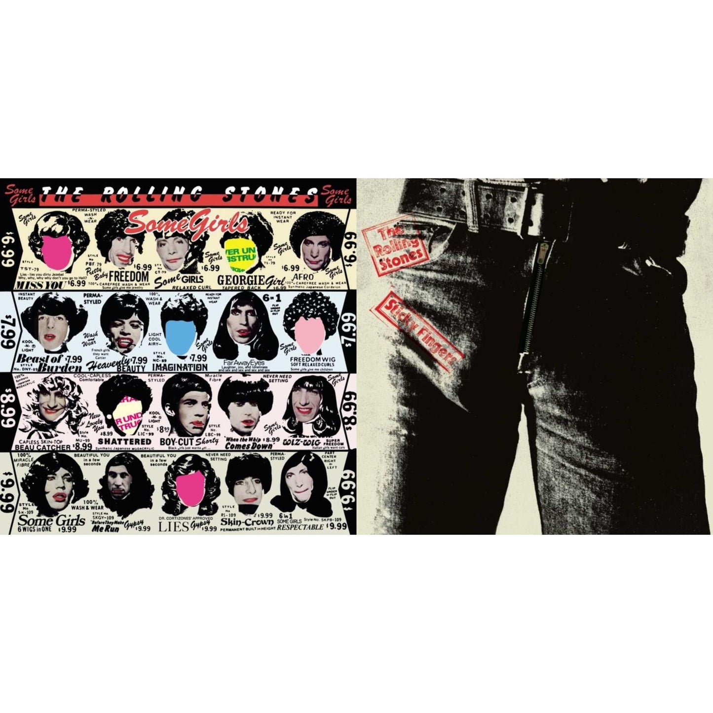 Rolling Stones - Sticky Fingers & Some Girls - LP Vinyl Bundle