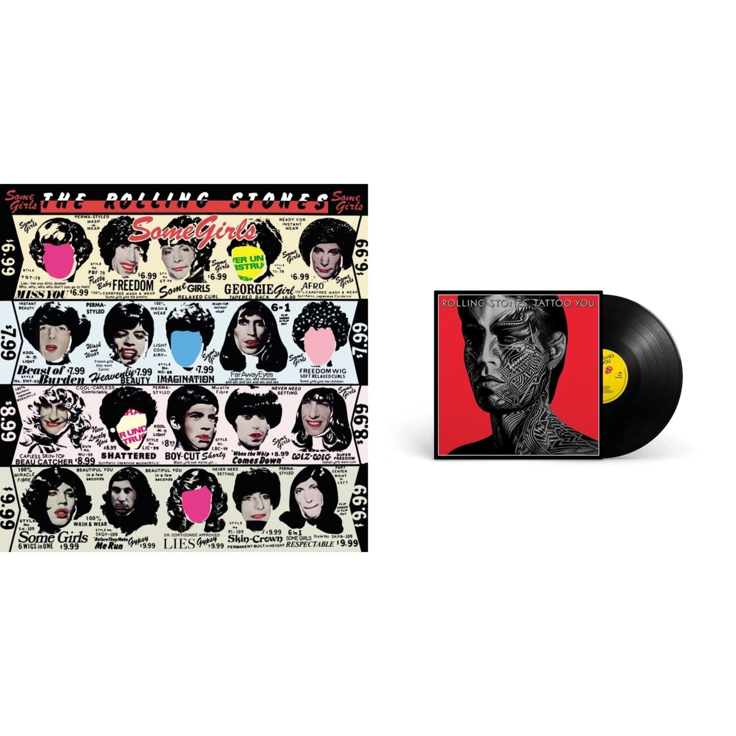 Rolling Stones - Tattoo You (2021 Remaster) & Some Girls - LP Vinyl Bundle
