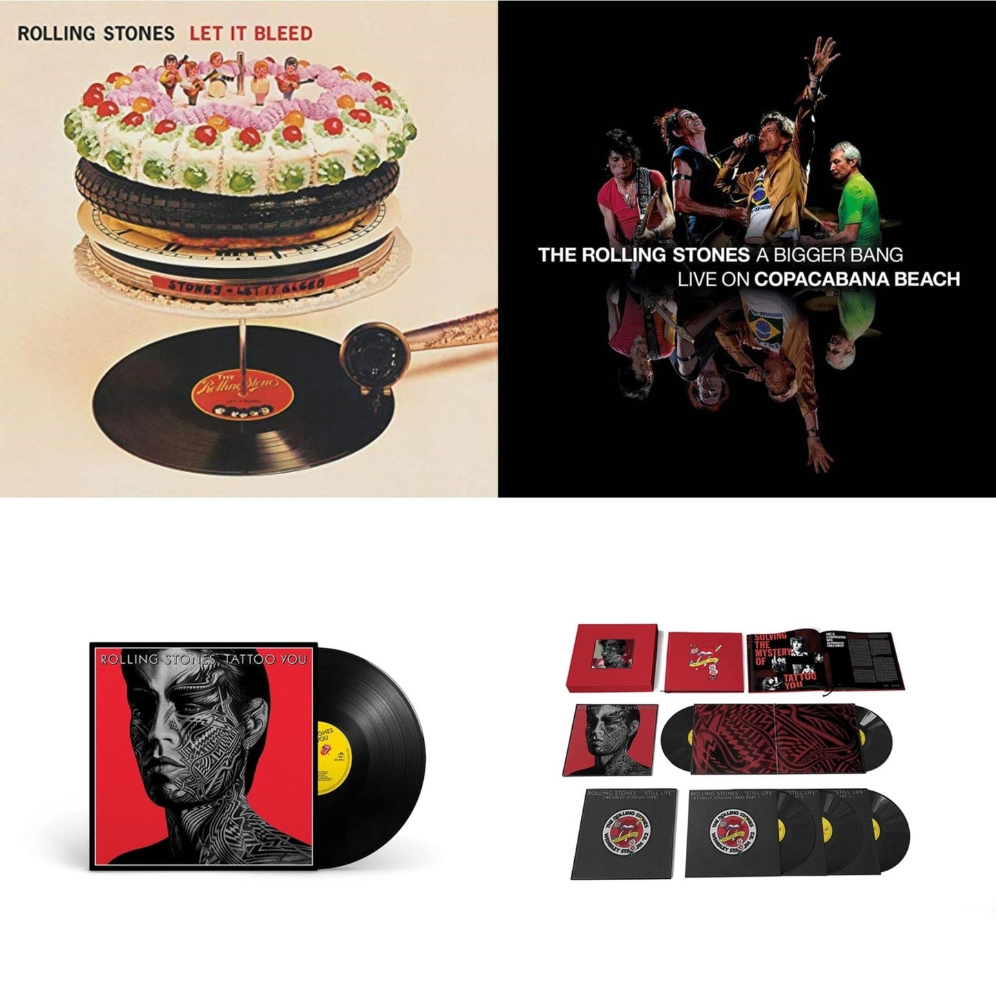 Rolling Stones - Let It Bleed (50Th Anniversary Edition) & Bigger Bang Live On Copacabana Beach (Multi Color Vinyl/3LP) & Tattoo You (2021 Remaster) & Tattoo You (2021 Remaster/5LP Box Set)