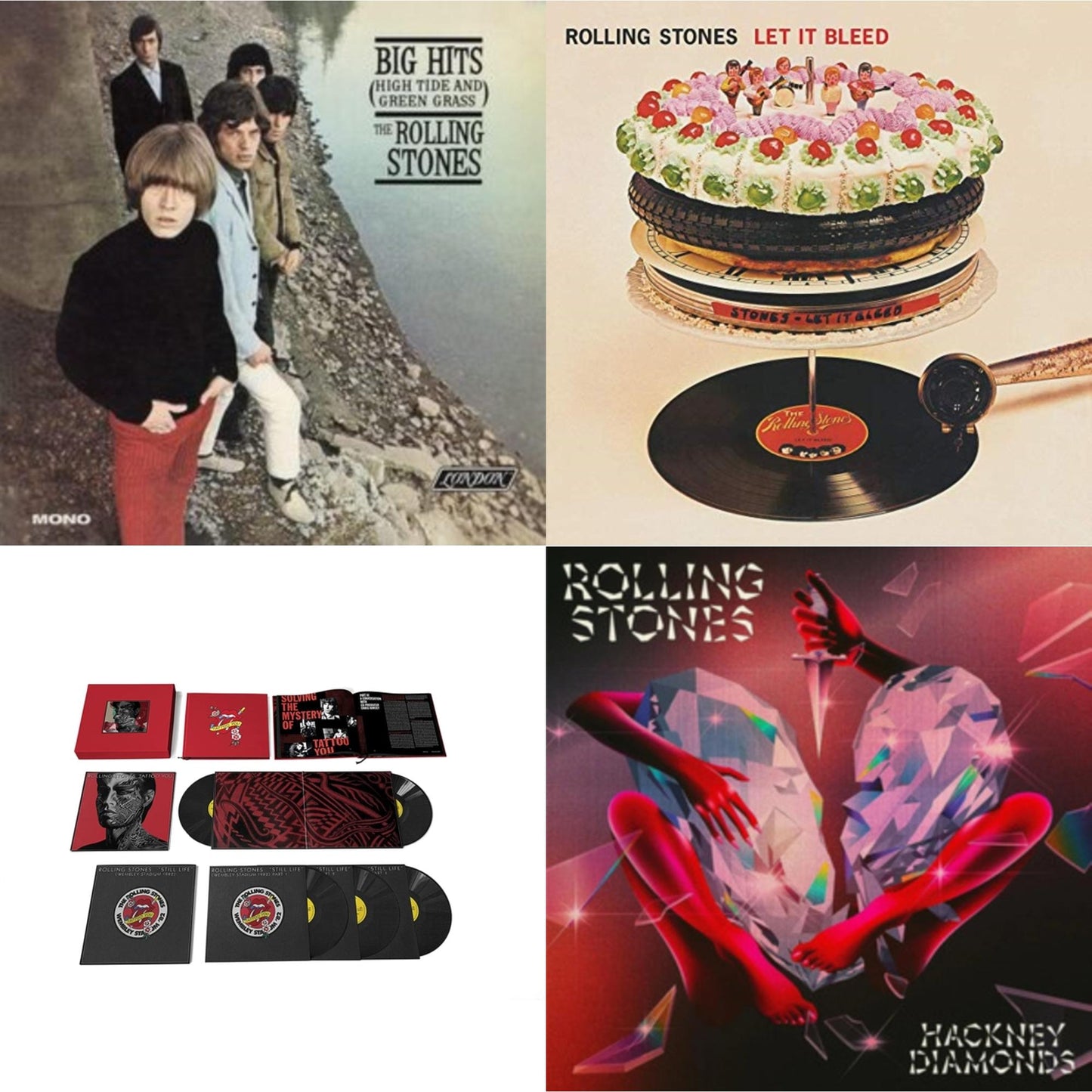 Rolling Stones - Big Hits (High Tide Green Grass LP Vinyl) & Let It Bleed (50Th Anniversary Edition) & Tattoo You (2021 Remaster/5LP Box Set) & Hackney Diamonds