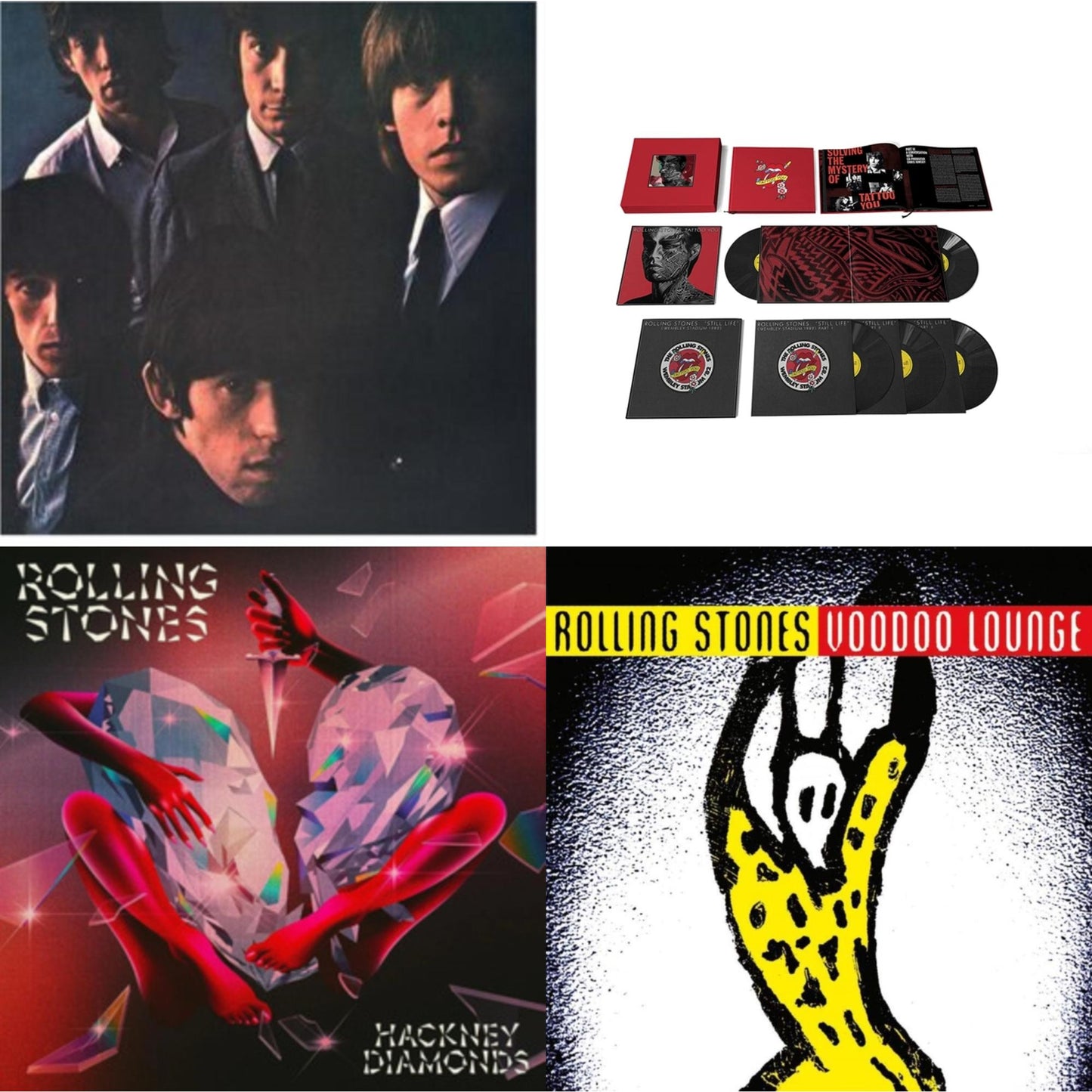 Rolling Stones - Rolling Stones No.2 (180G) & Tattoo You (2021 Remaster/5LP Box Set) & Hackney Diamonds & Voodoo Lounge (30Th Anniversary) (Red/Yellow Vinyl/2LP)