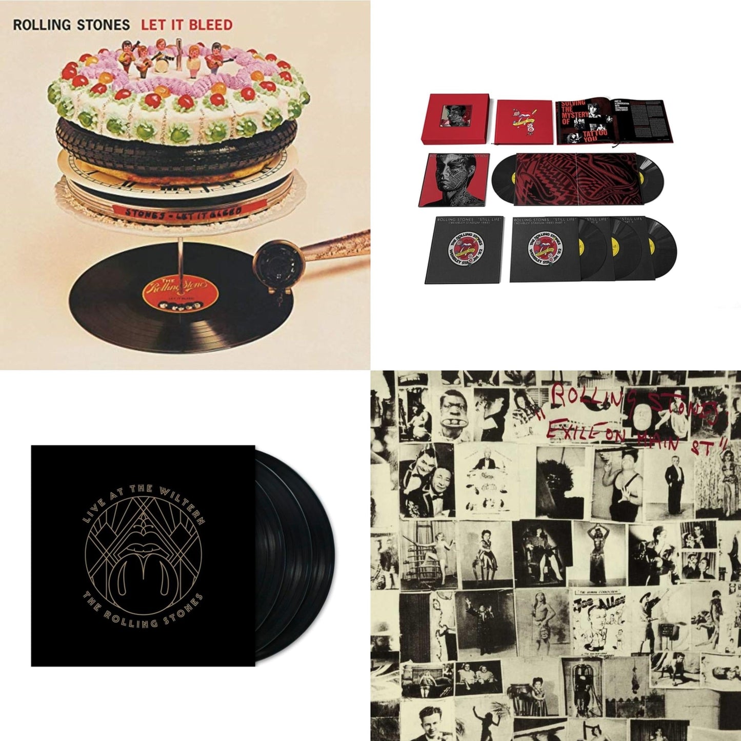 Rolling Stones - Let It Bleed (50Th Anniversary Edition) & Tattoo You (2021 Remaster/5LP Box Set) & Live At The Wiltern (3LP) & Exile On Main Street (2LP)