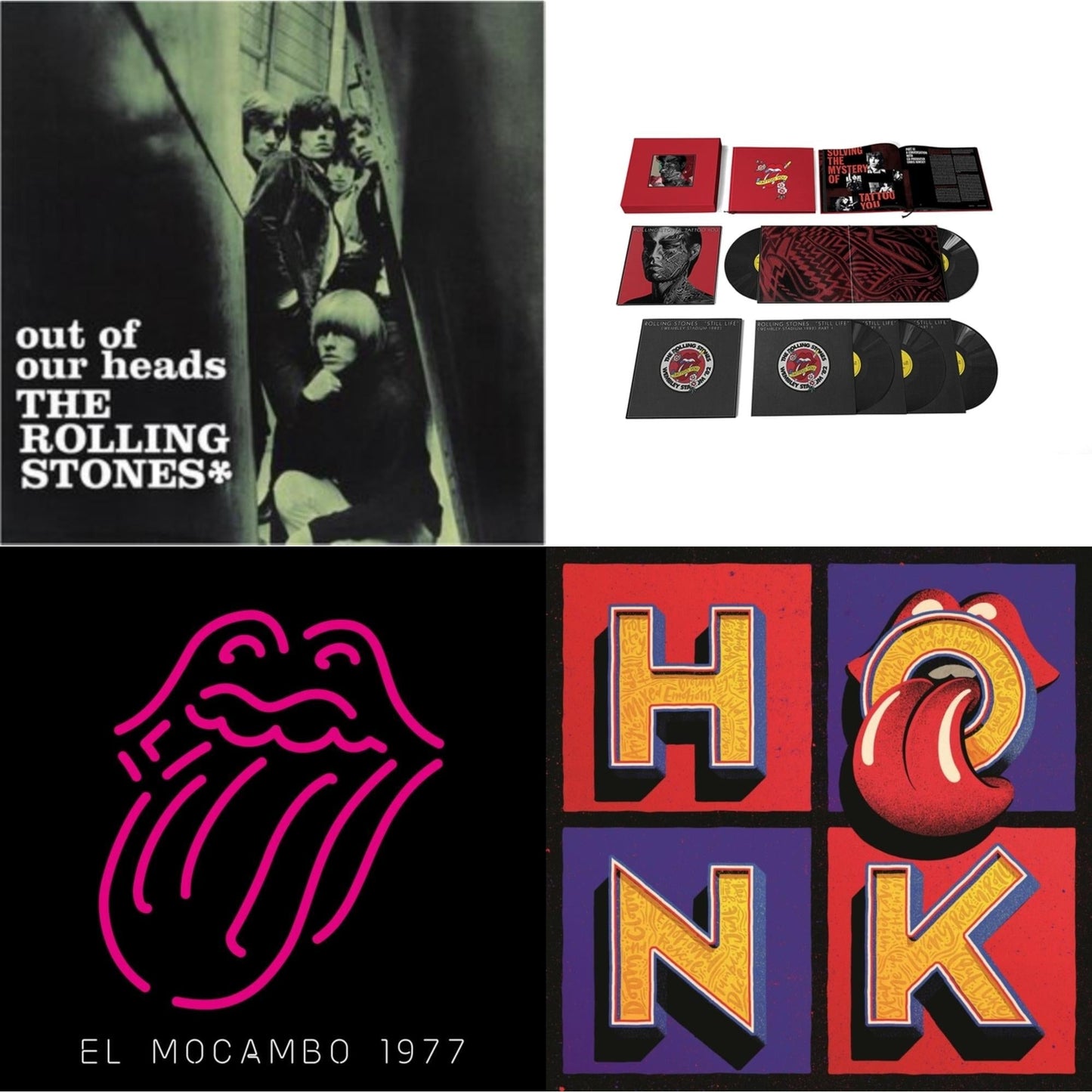 Rolling Stones - Out Of Our Heads (Uk) & Tattoo You (2021 Remaster/5LP Box Set) & Live At The El Mocambo (4LP) & Honk (Translucent Red Vinyl/2LP)